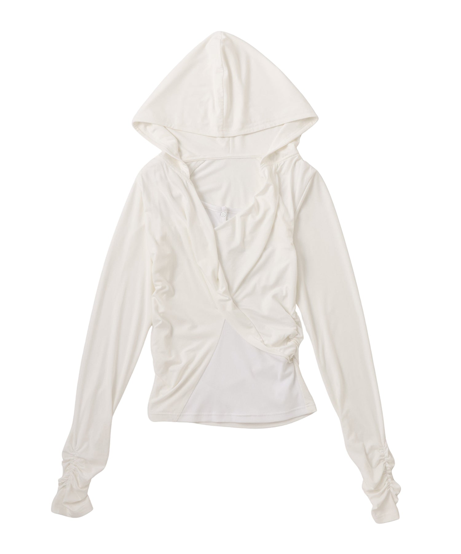 Draped Hooded Top