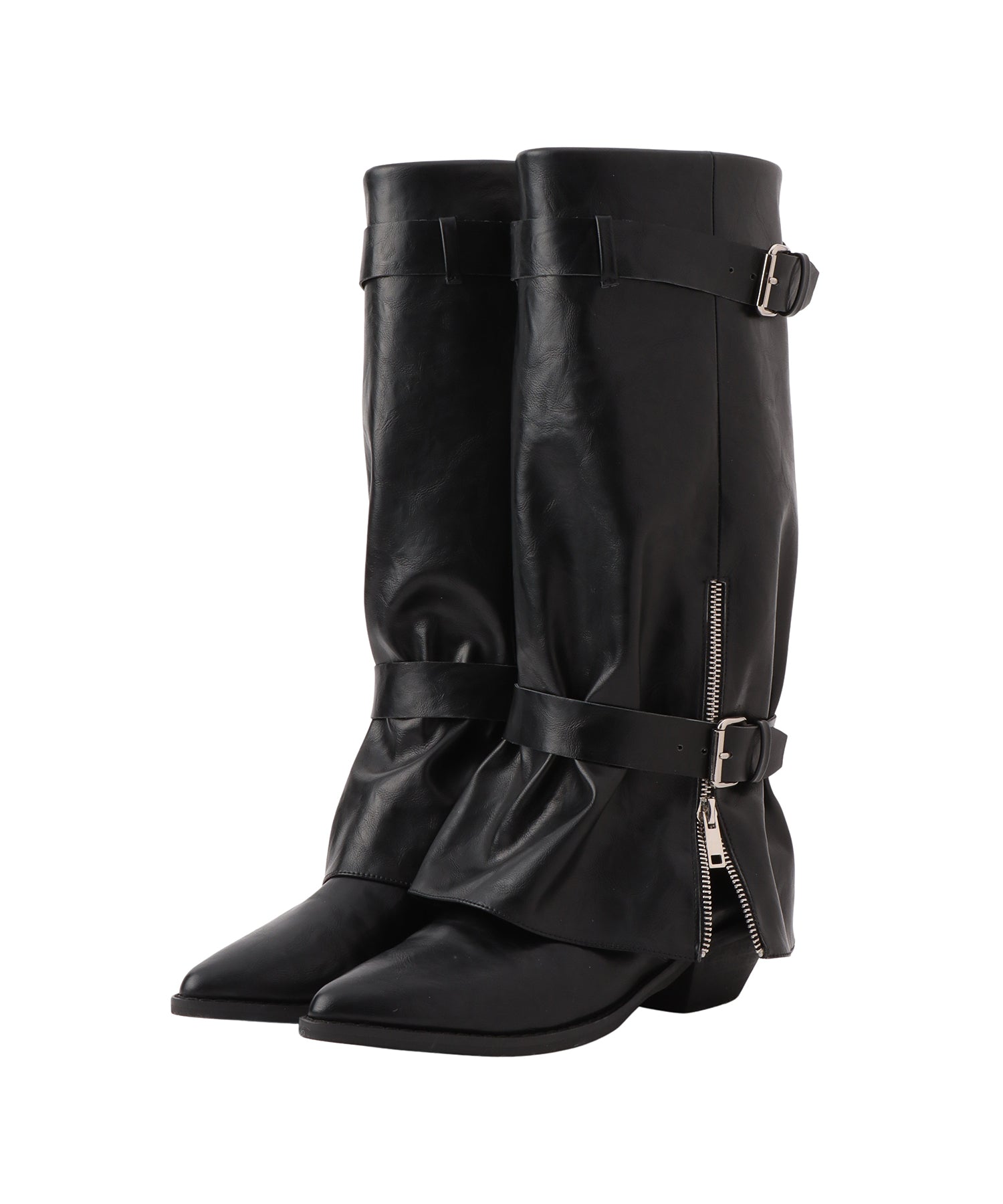 ファスナーカバーロングブーツ