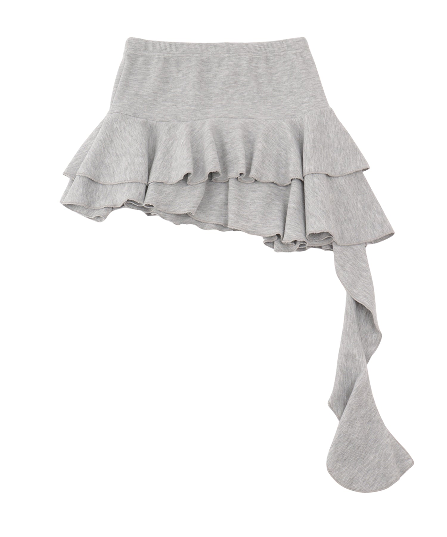 アシンメトリーフリルミニスカート