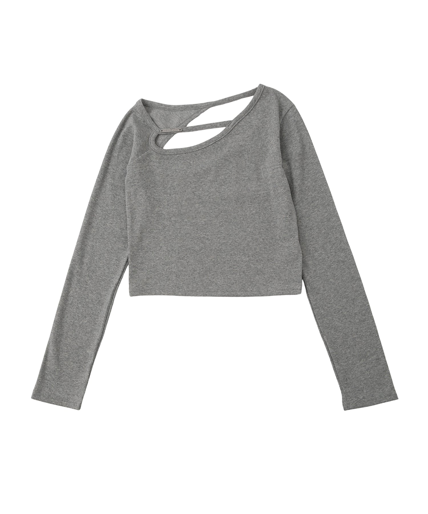 ワンショルダーカットリブロンT