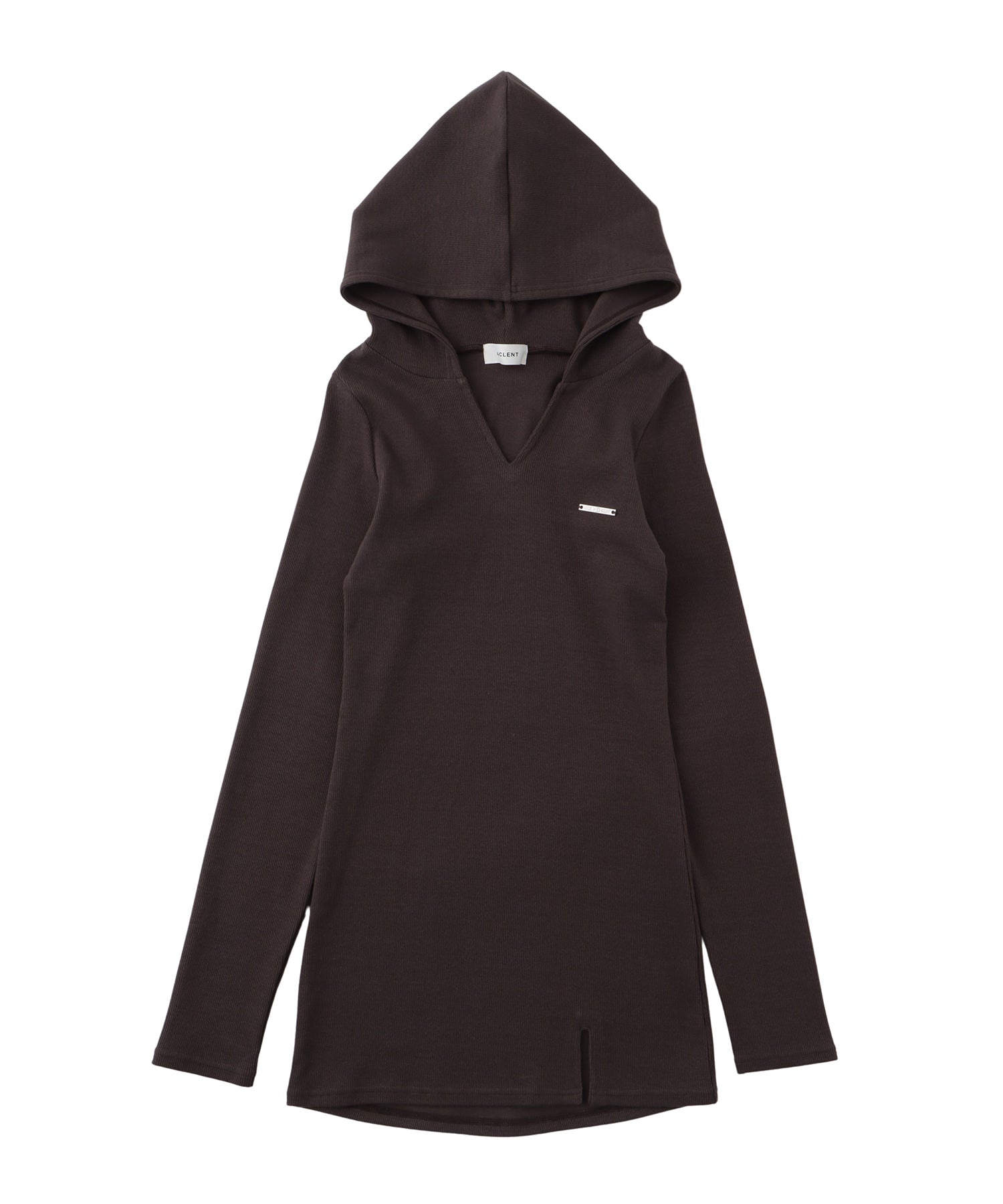 フーデッドリブミニドレス