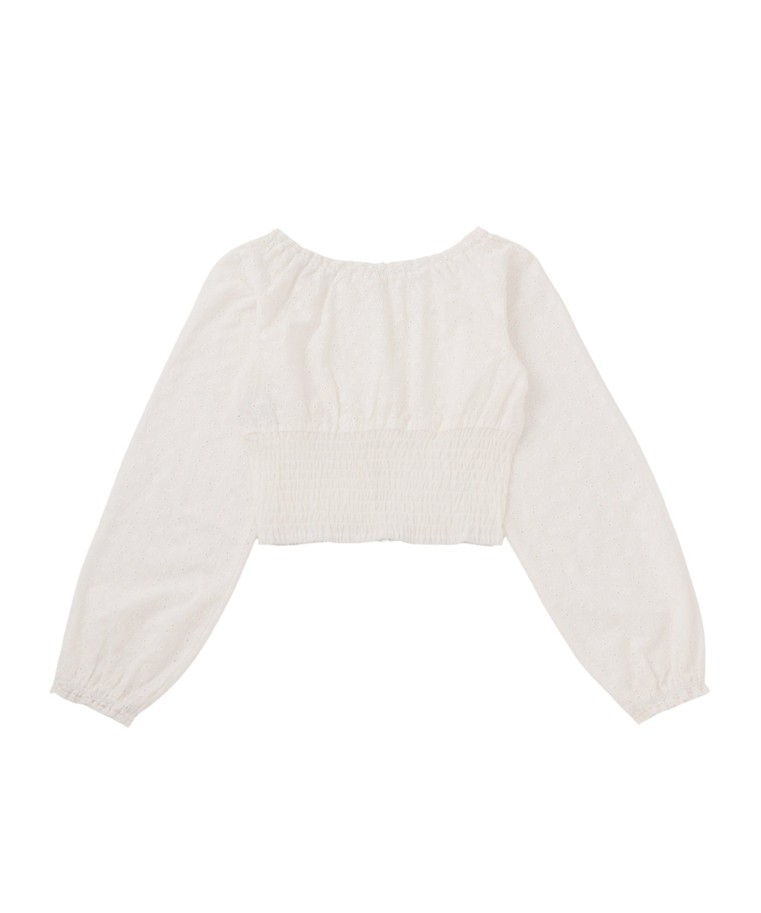 コットンレース2wayブラウス