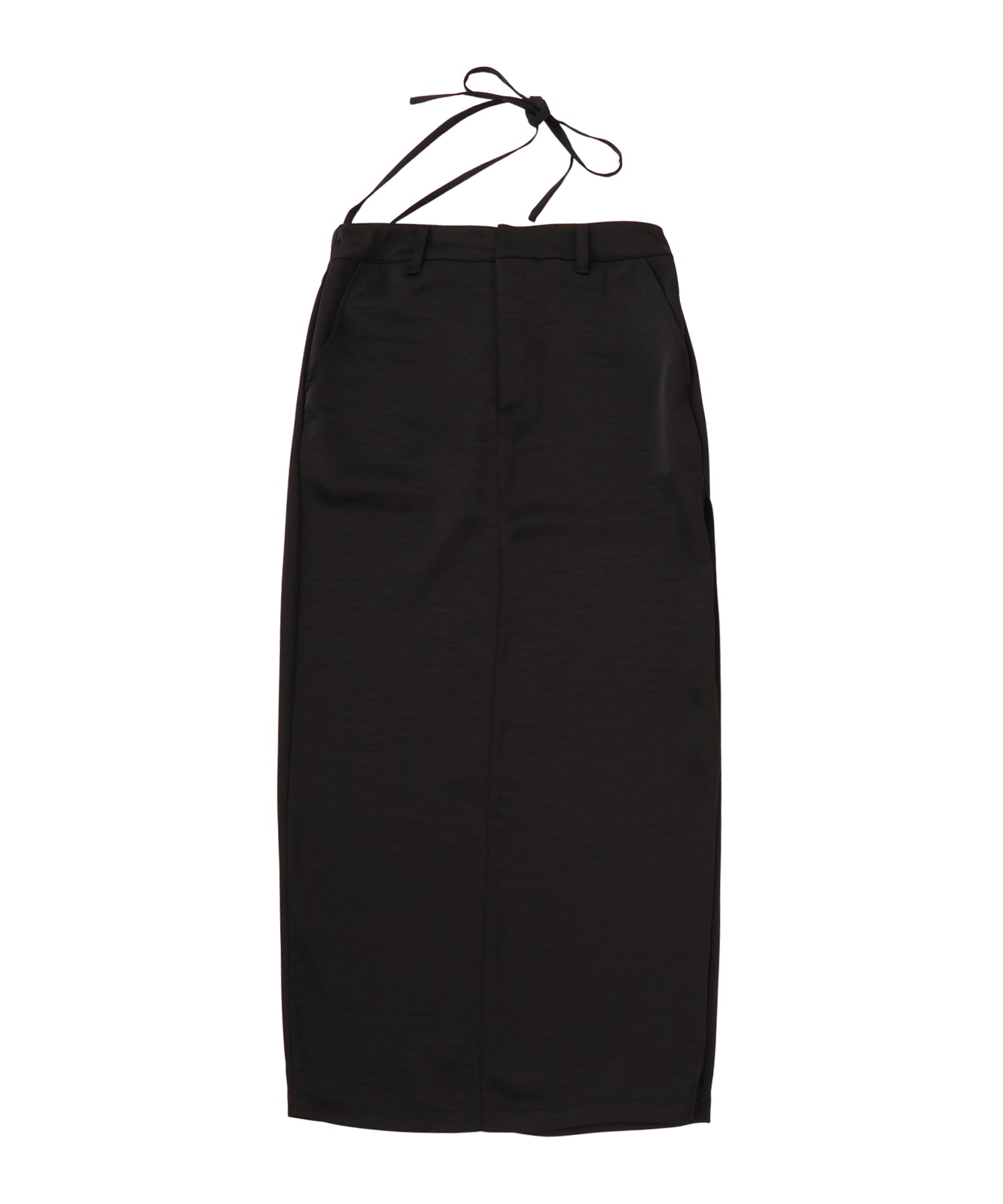 サイドスリットサテンロングスカート