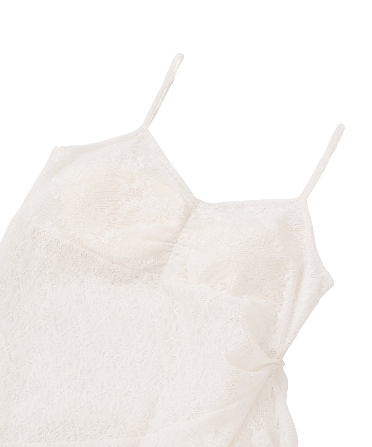 レーススイッチングフリルワンピース