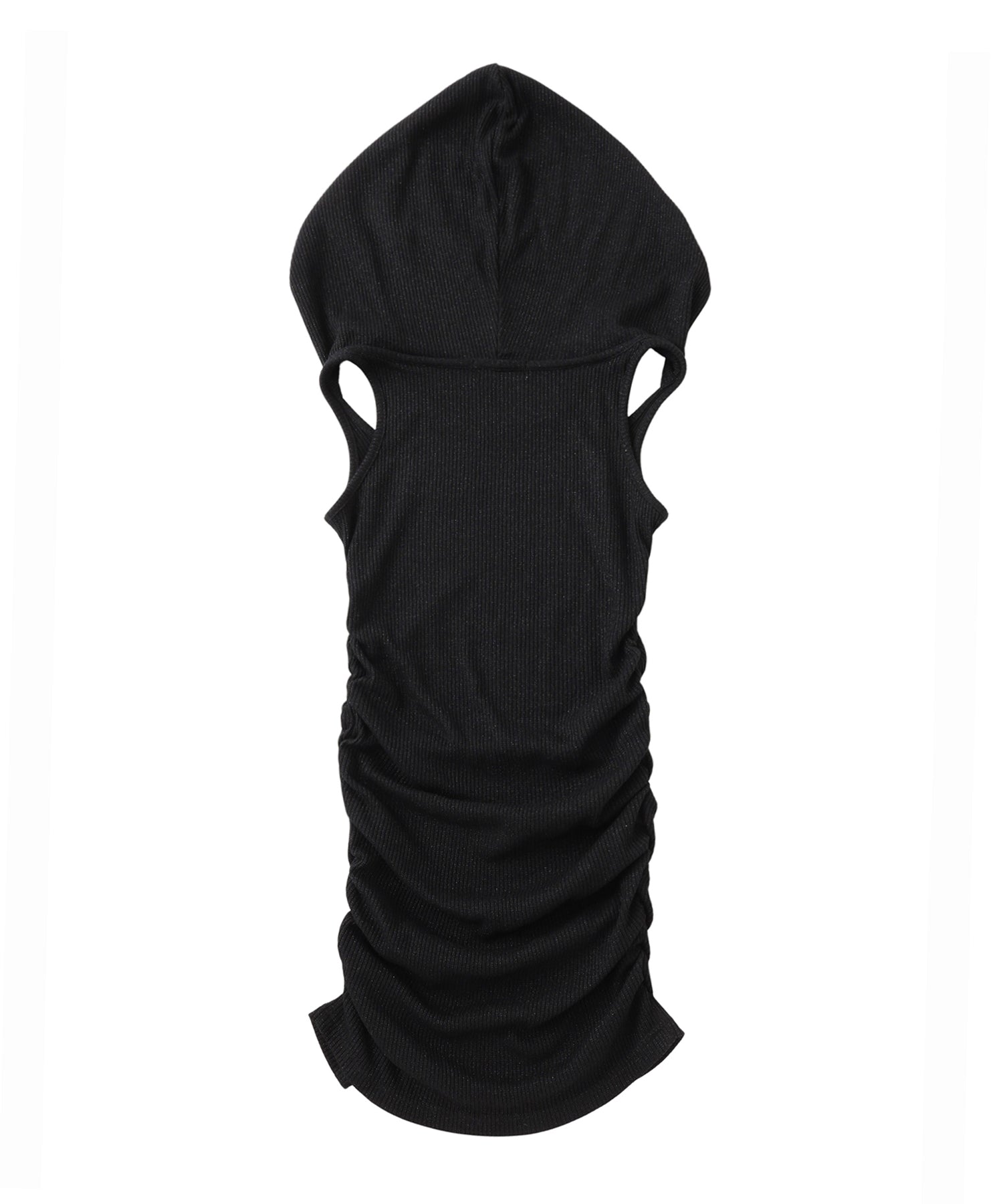 Lame Rib Hood Dress