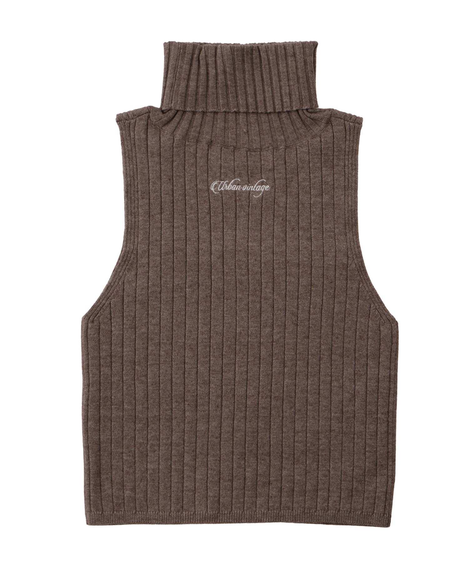 ハイネックリブニットタンク