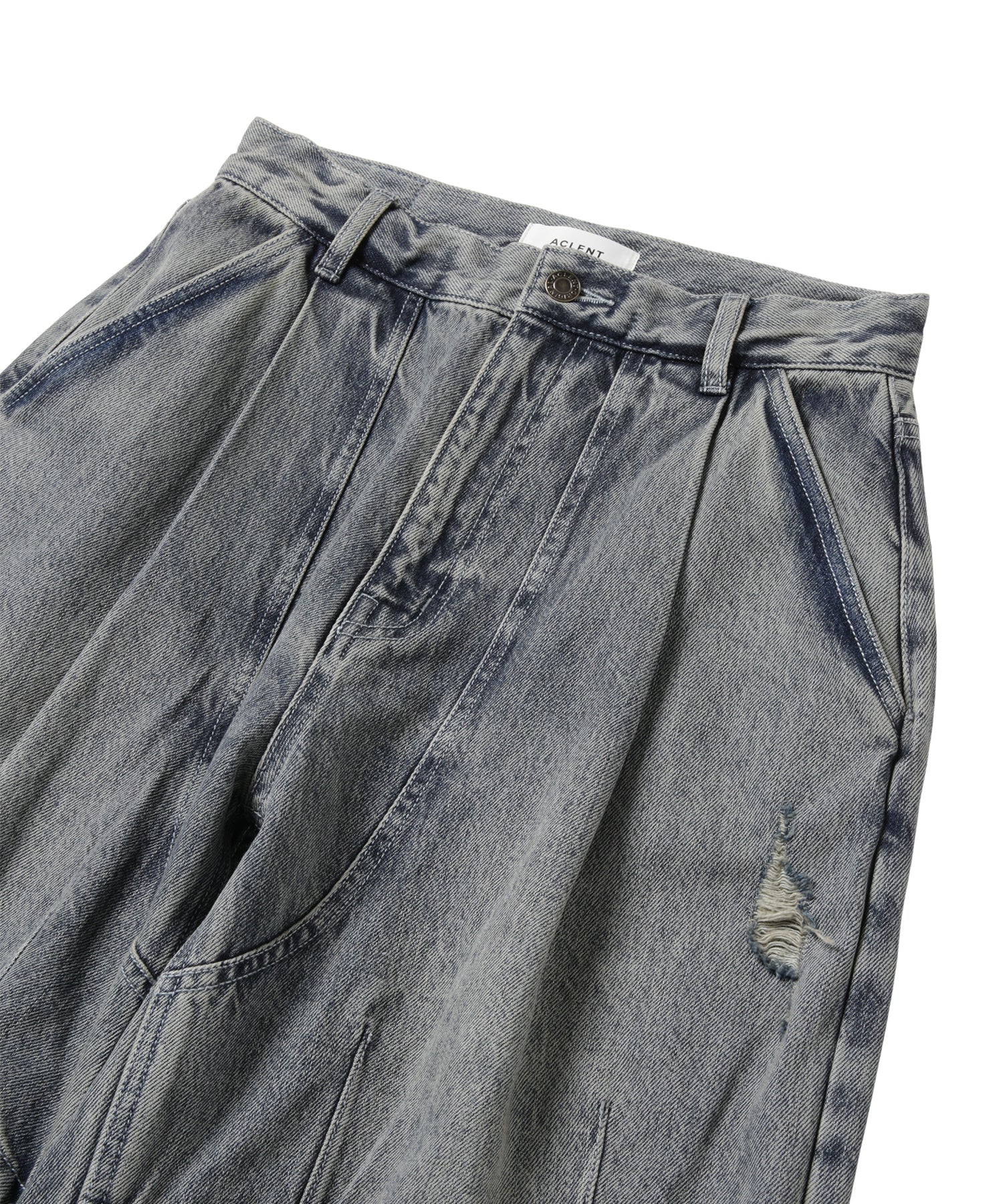 Layered Side-Slit Denim