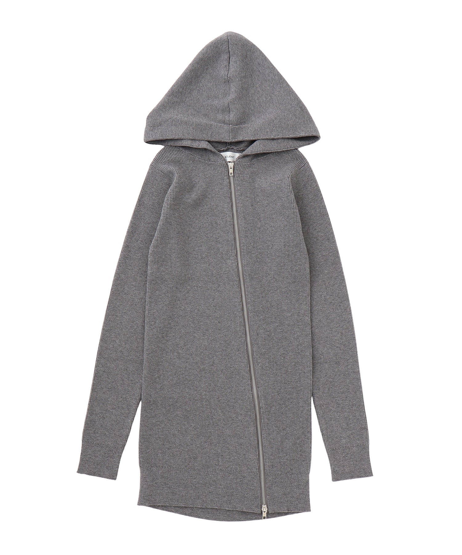 アシンメトリージップミニニットワンピース