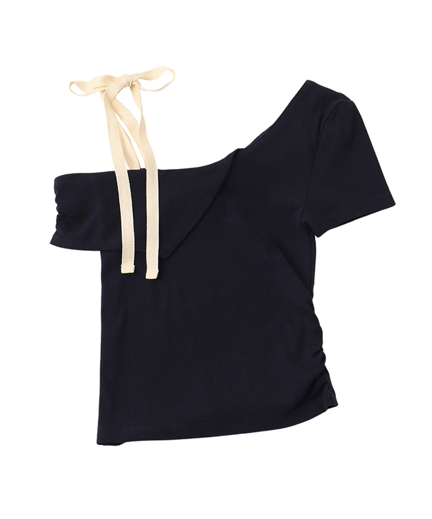 ワンショルダーリボントップス