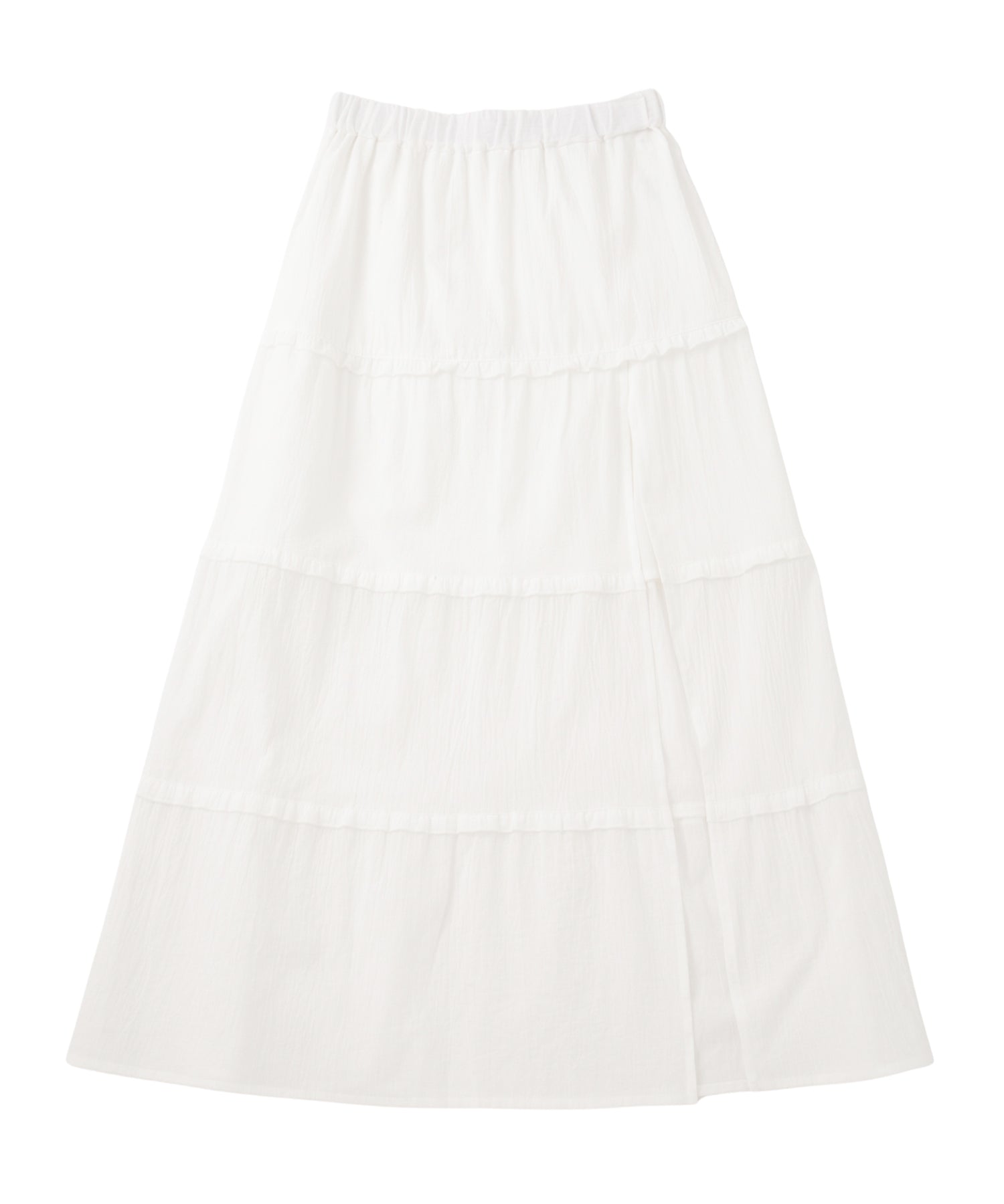 フロントスリットコットンティアードスカート