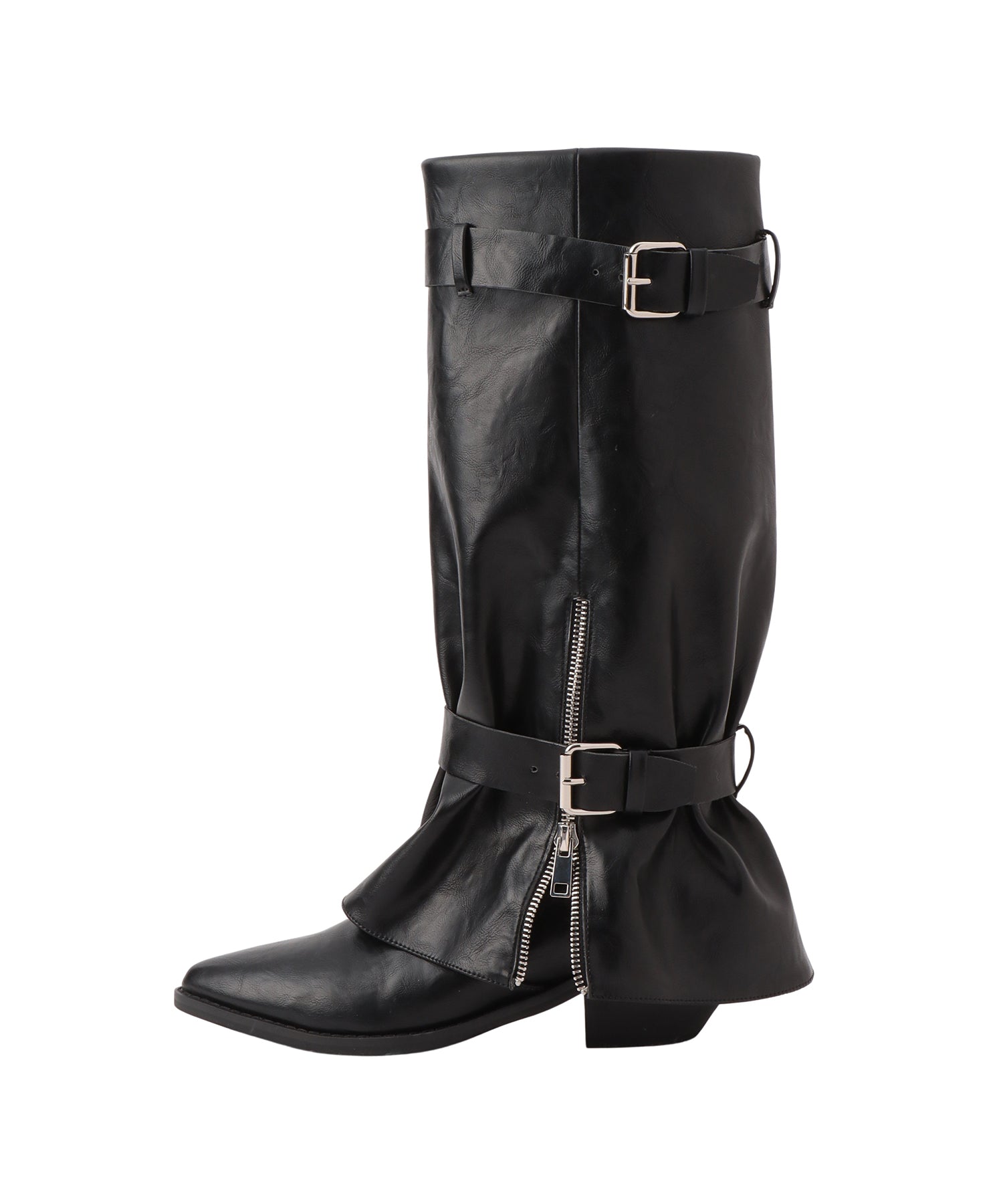 ファスナーカバーロングブーツ