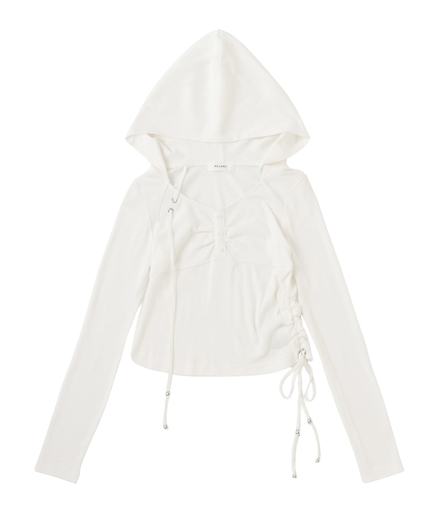 String Bustier Hooded Top