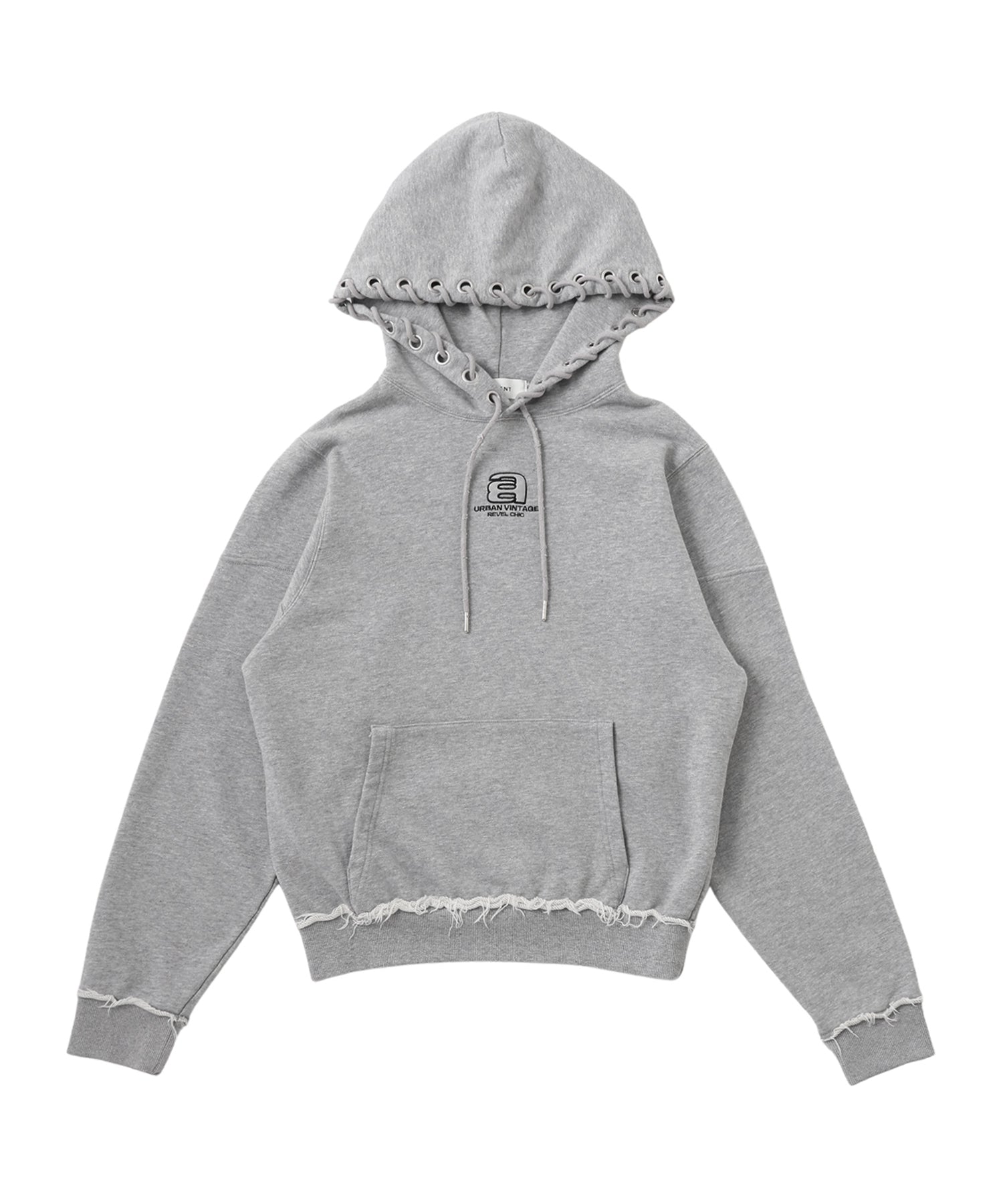 レースアップフーディー