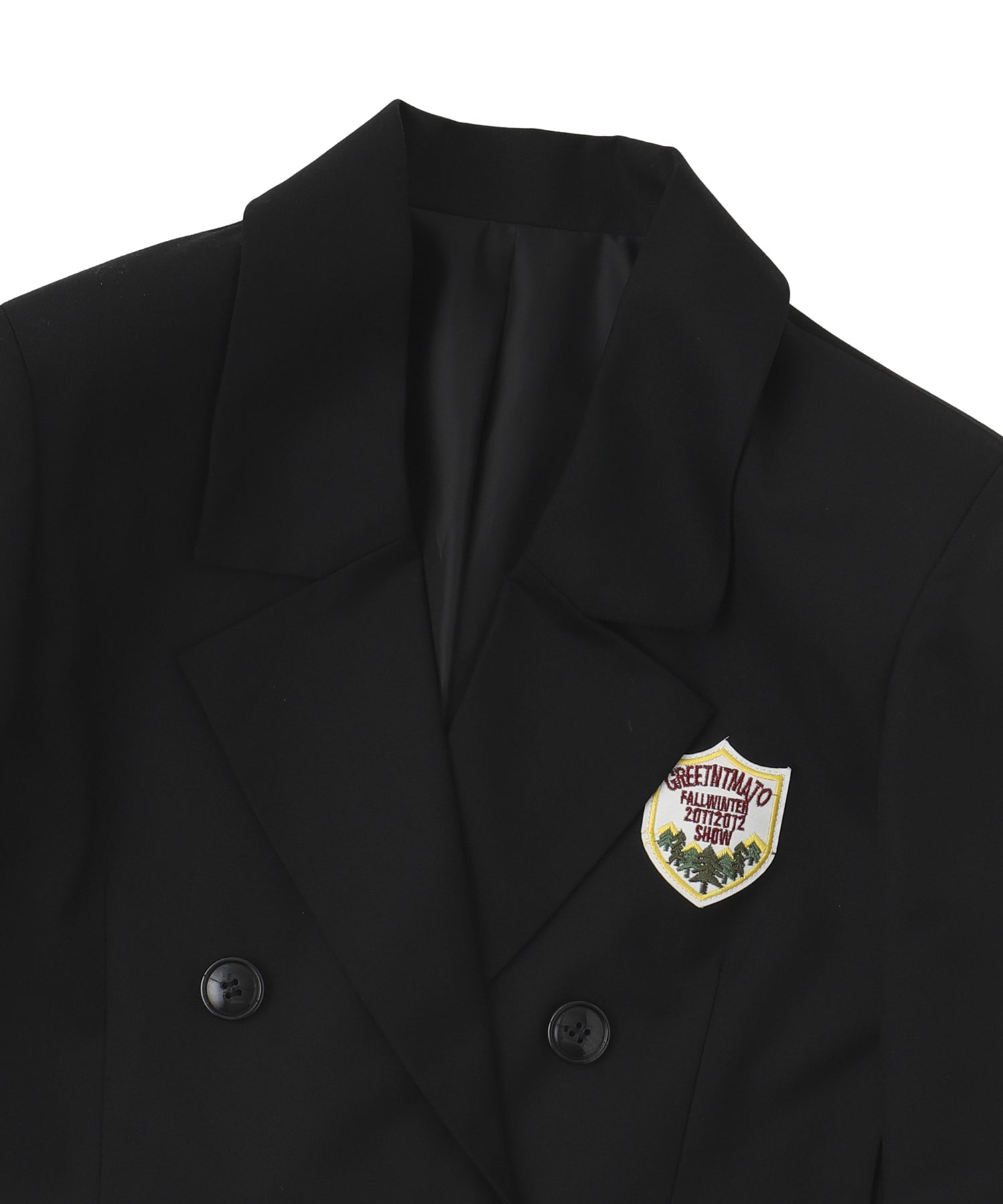 エンブレムクロップドダブルジャケット