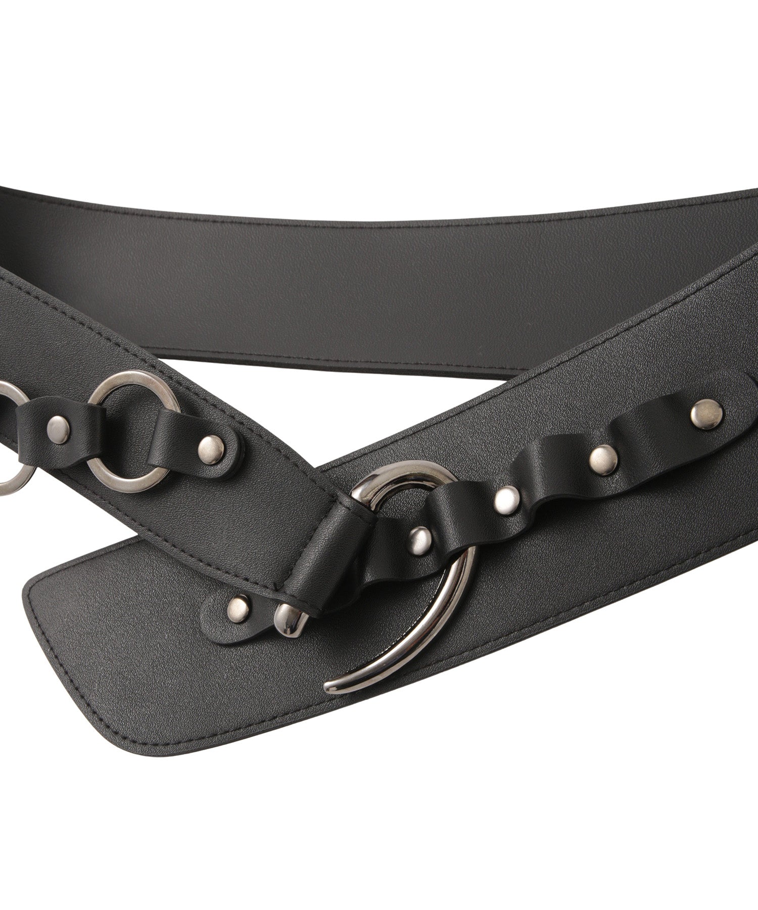 フェイクレザーサッシュベルト