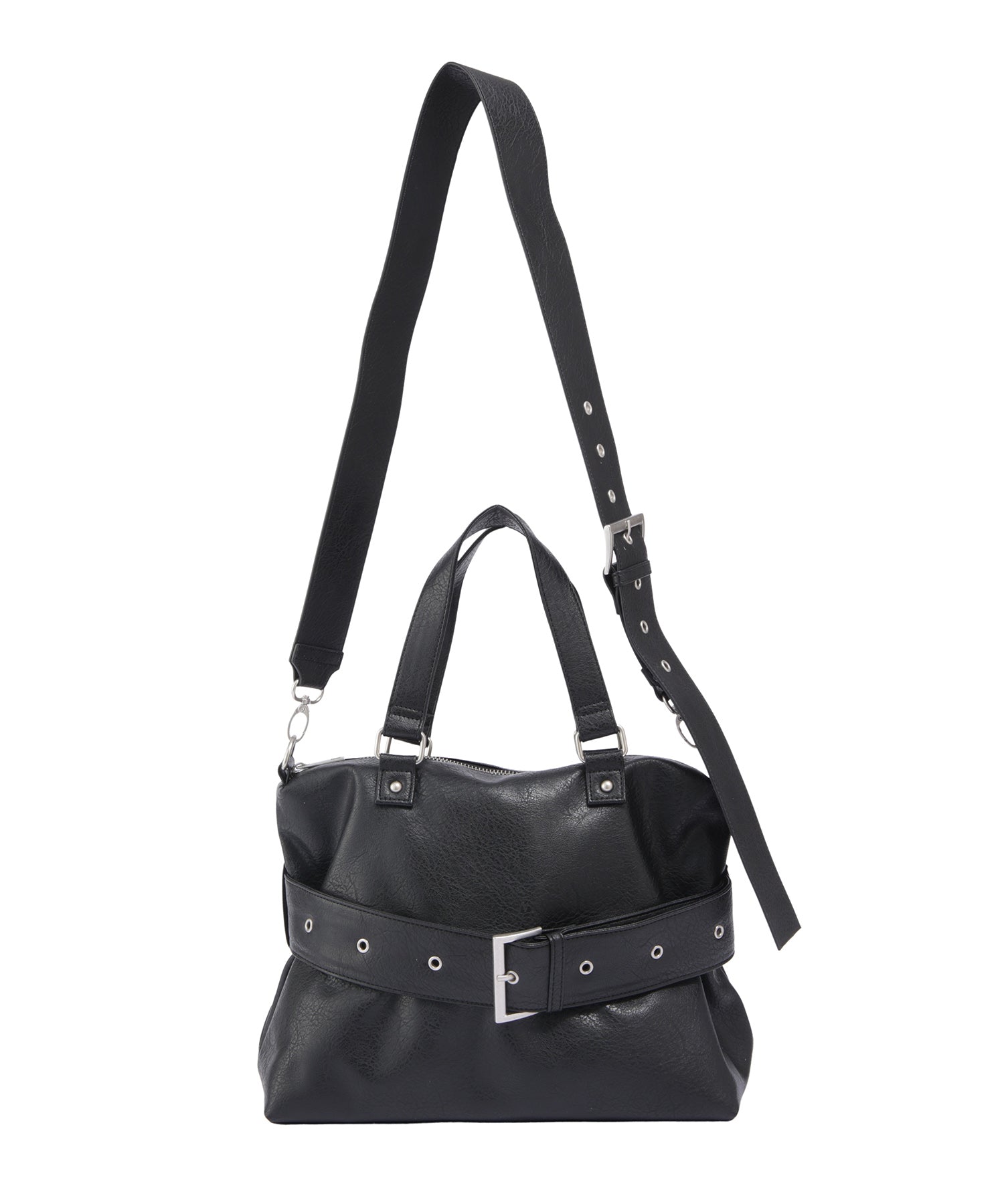 ベルトディティールワンハンドルショルダーバッグ