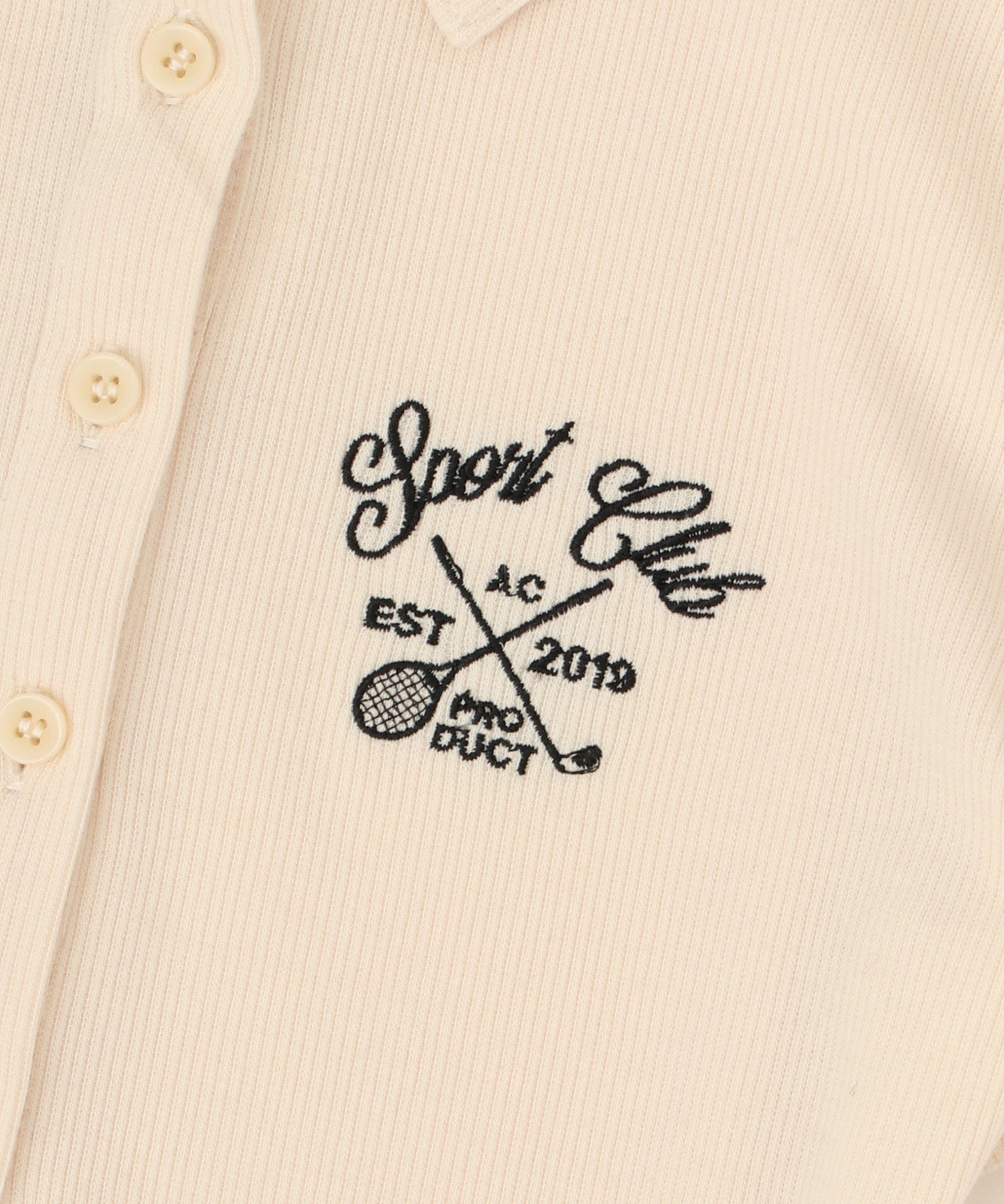 エンブロイダリーポロリブミニドレス