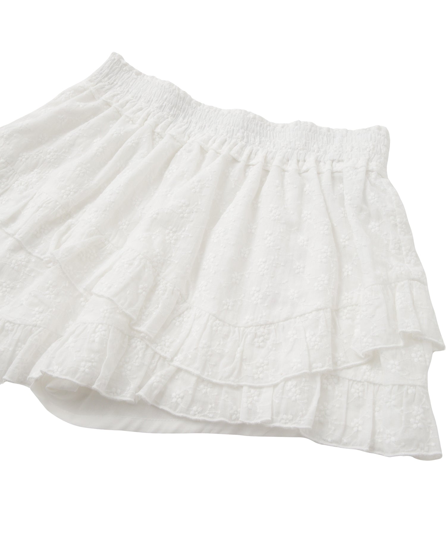 アシンメトリーコットンミニスカート