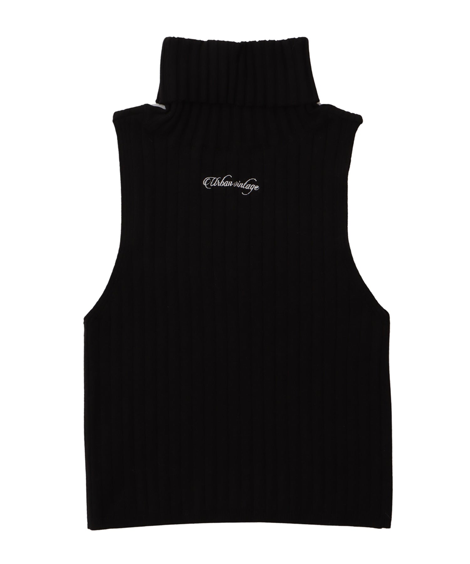 ハイネックリブニットタンク