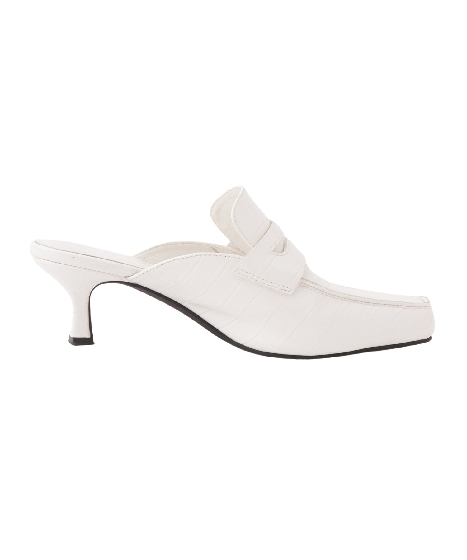 Square to loafer mules