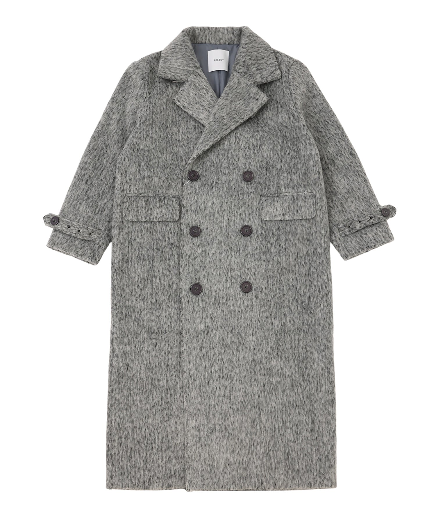 スタンドカラーシャギーロングコート