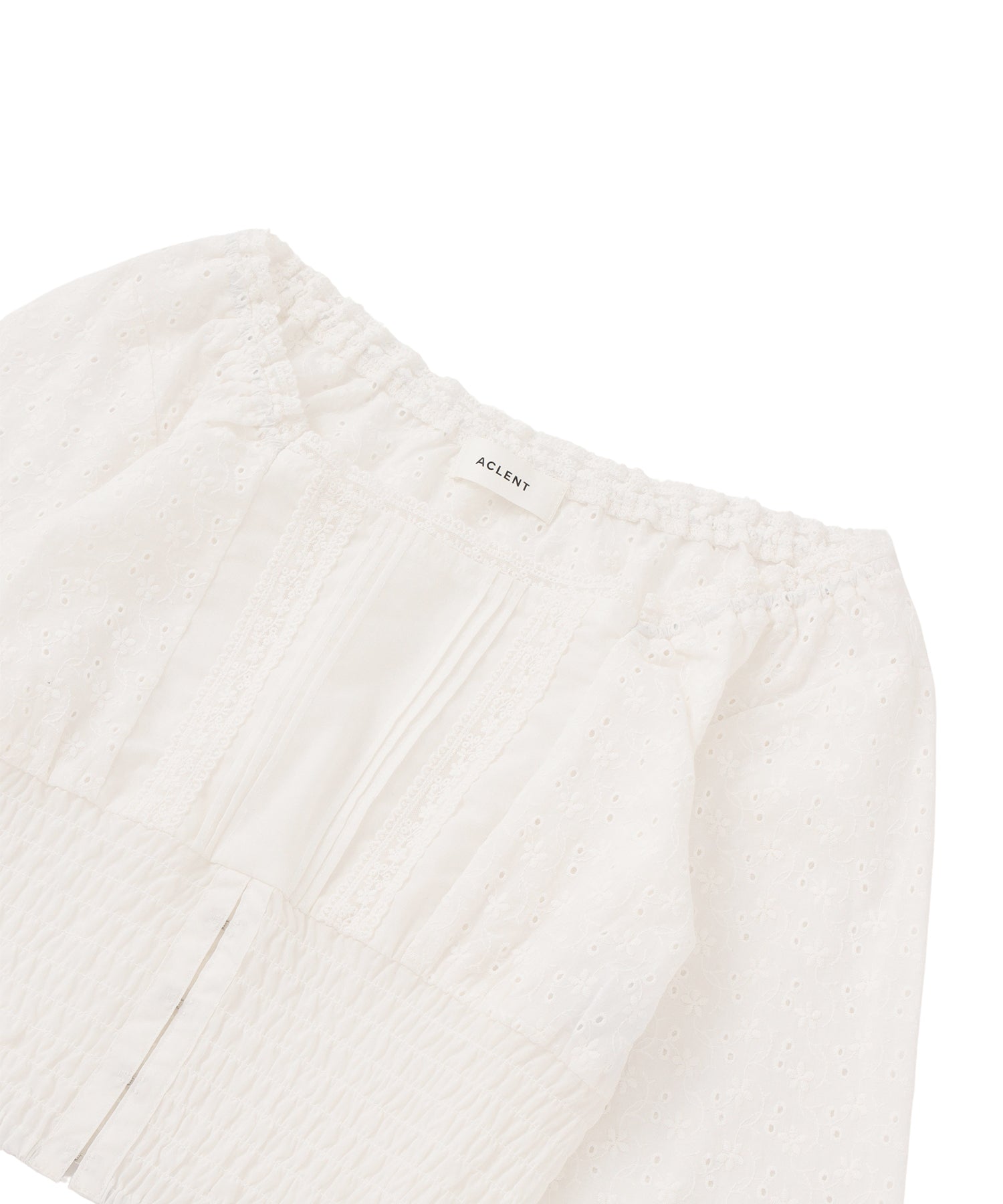 コットンレース2wayブラウス