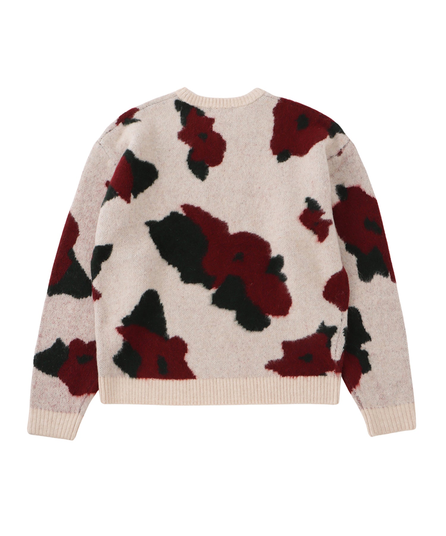 フラワージャガードルーズニット