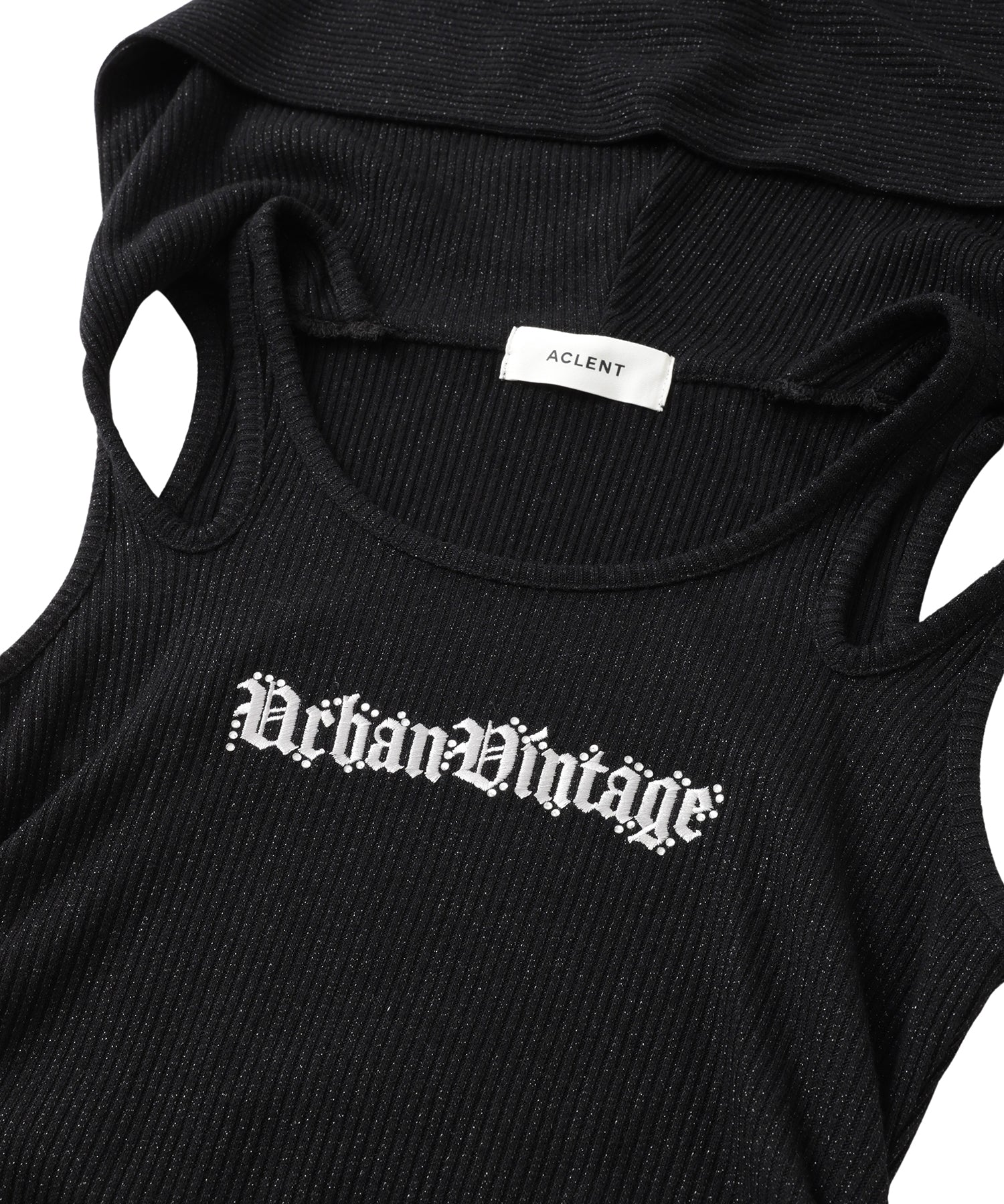 Lame Rib Hood Dress