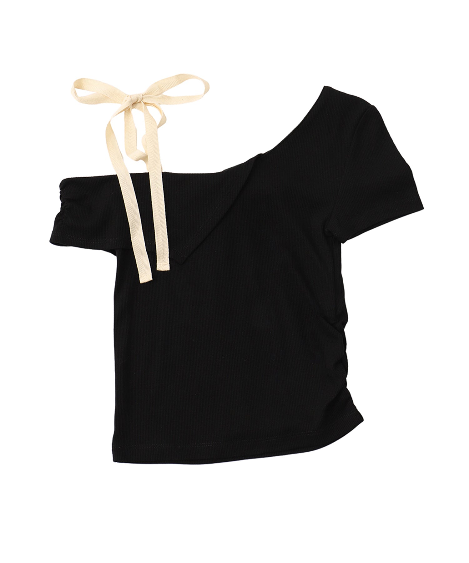 ワンショルダーリボントップス