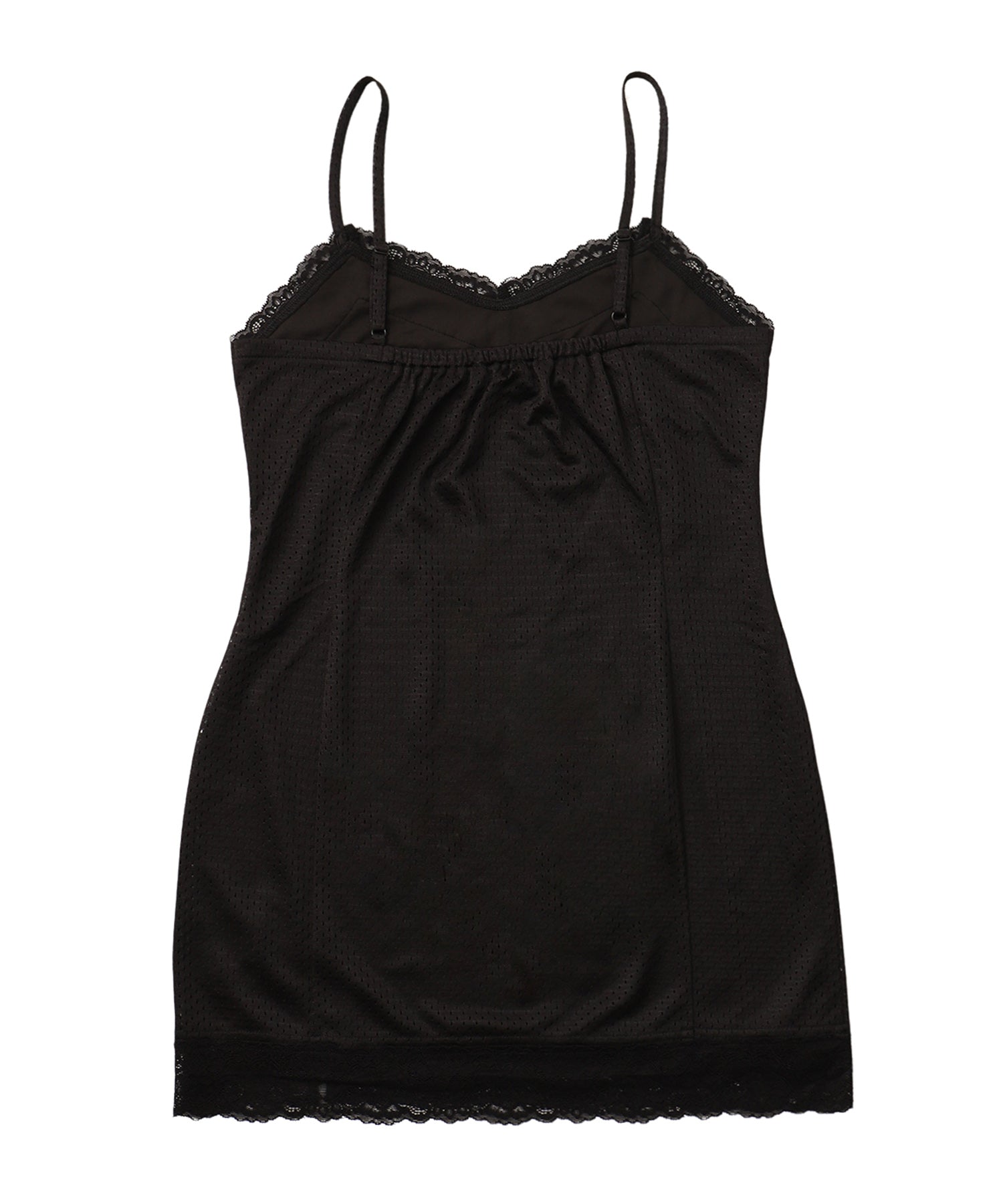 レーストリムメッシュミニドレス