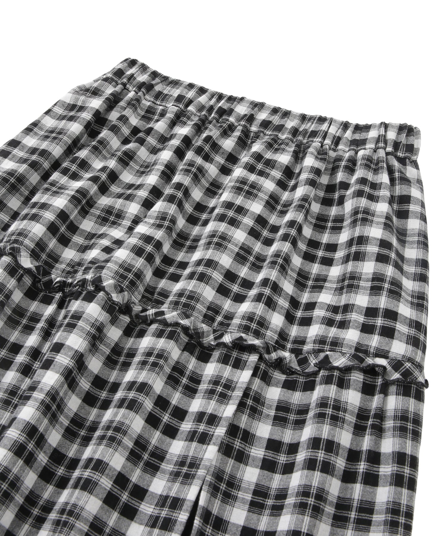 フロントスリットコットンティアードスカート