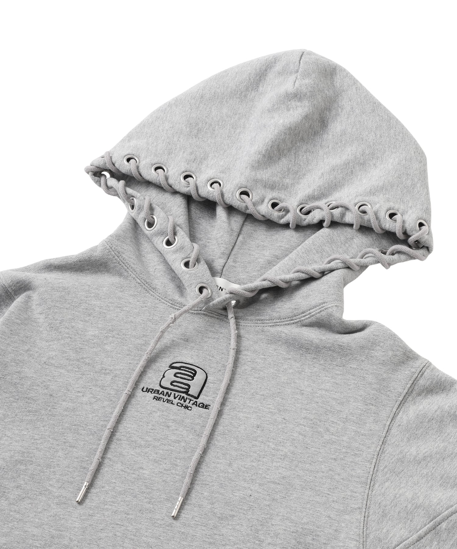 レースアップフーディー