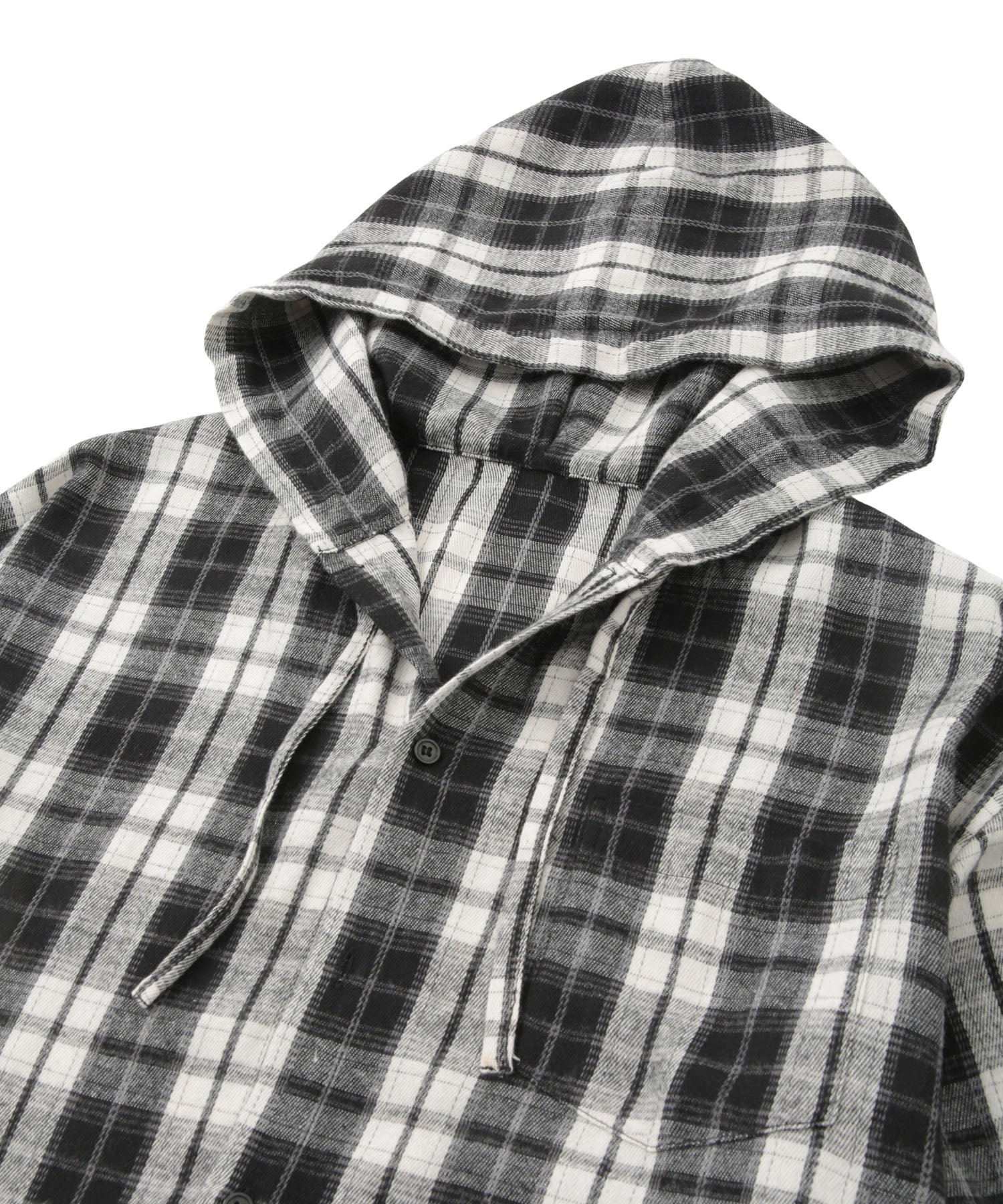ヴィンテージフードチェックシャツ