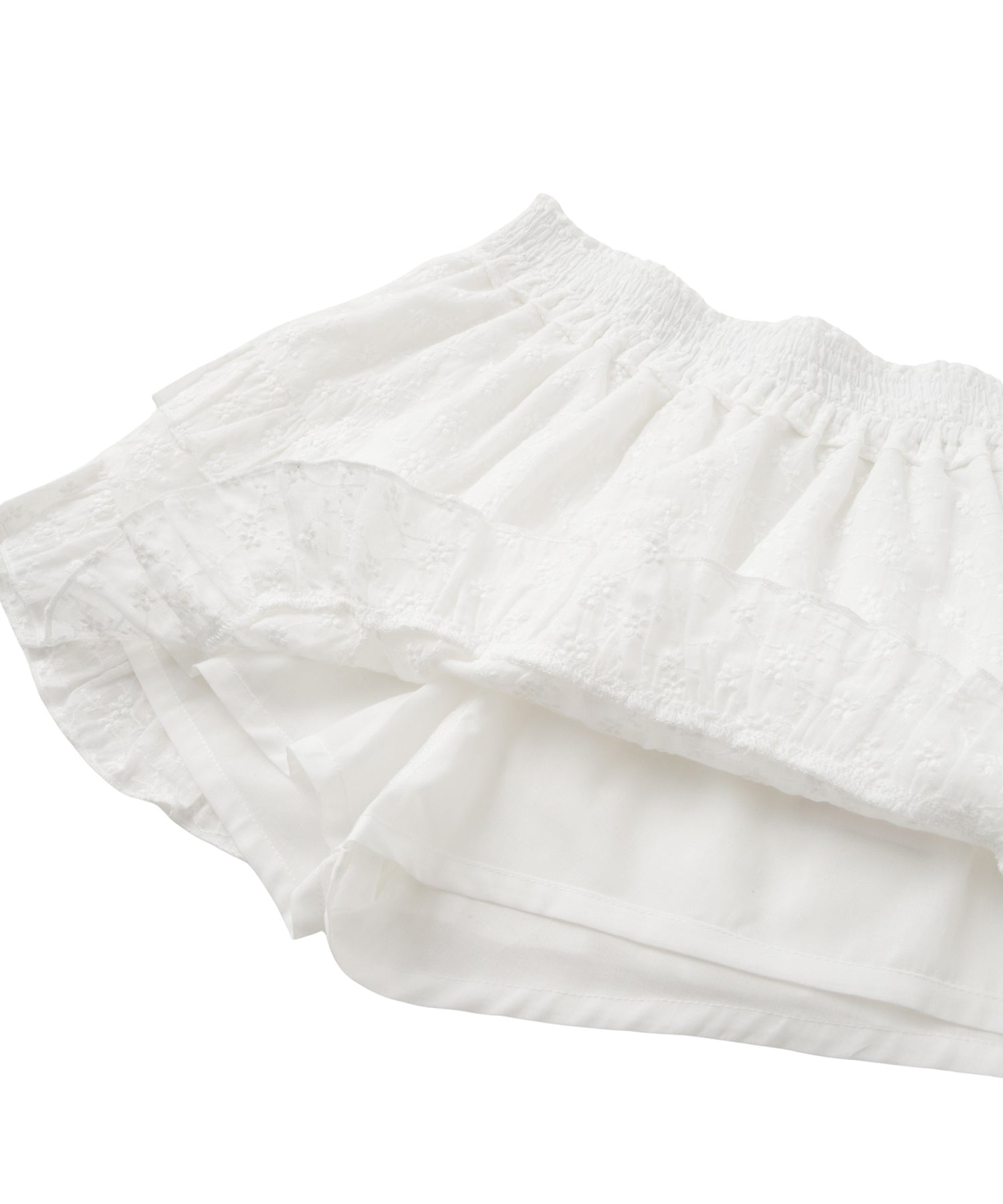 アシンメトリーコットンミニスカート