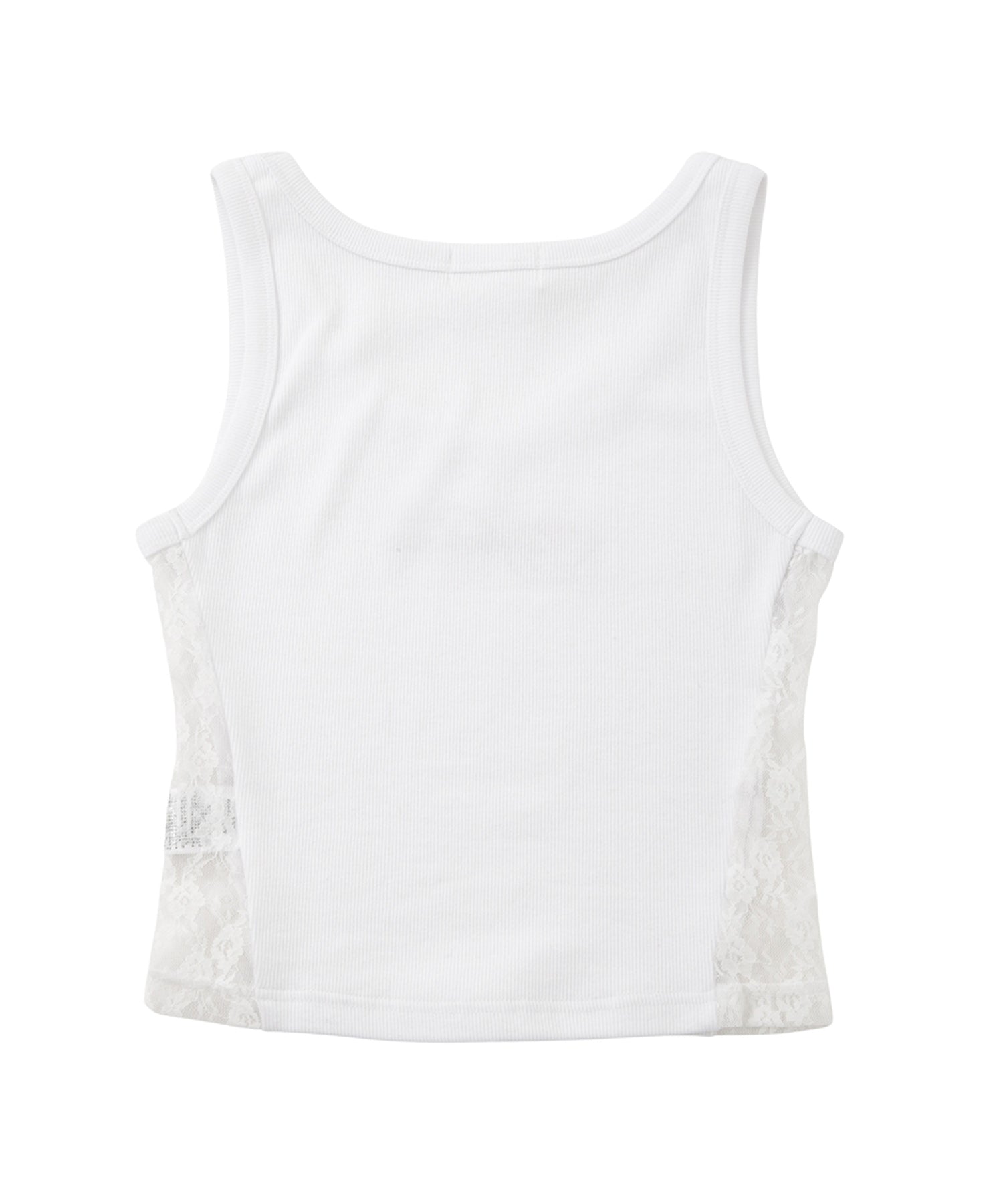 【Up Future】エンブロイダリーサイドレースリブタンク