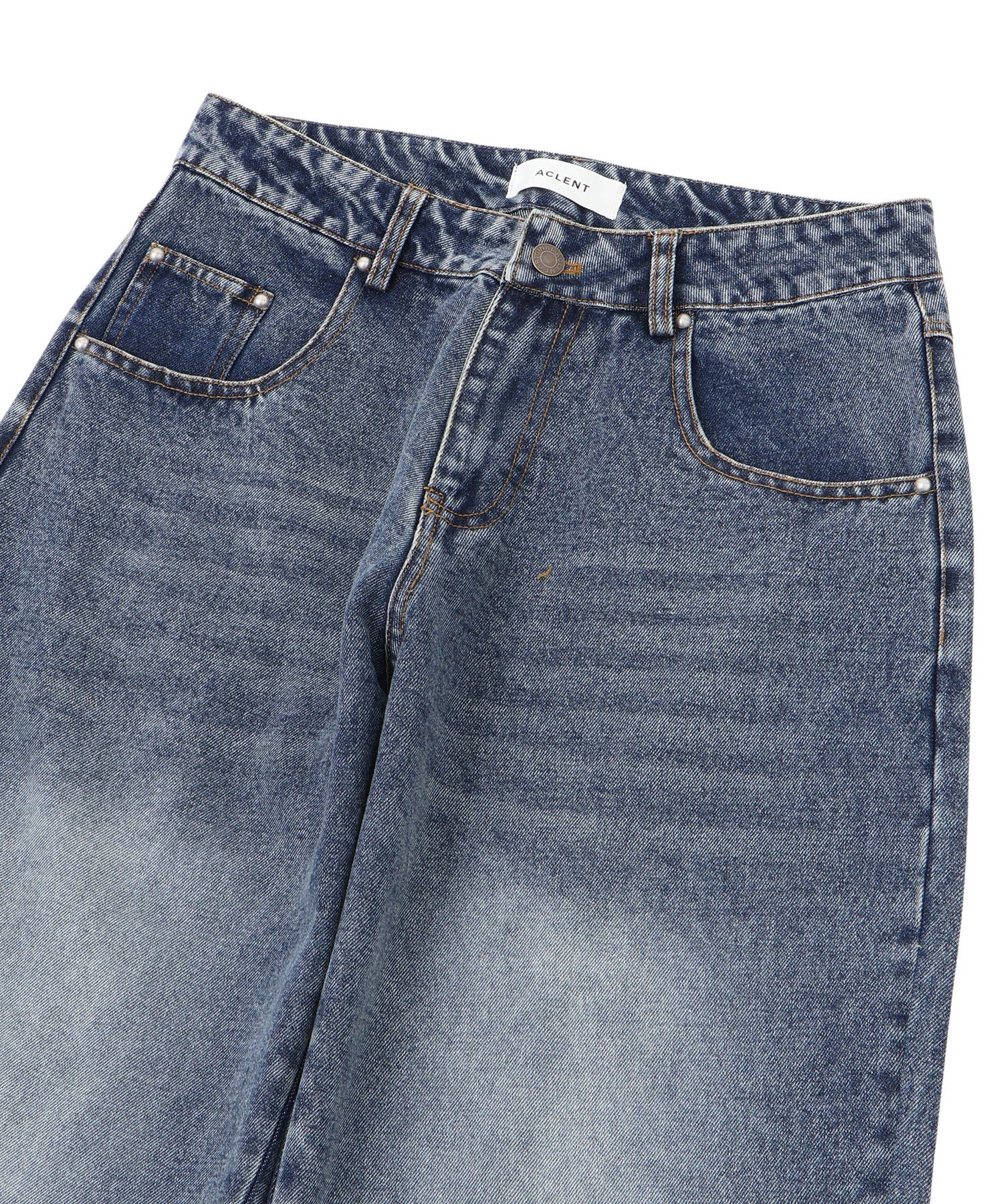 ストレートJ/Wスタッズデニムパンツ