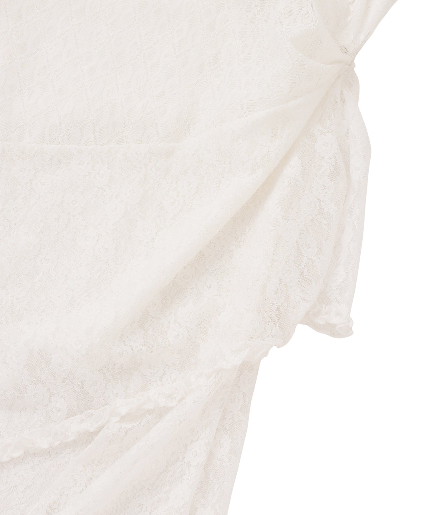 レーススイッチングフリルワンピース