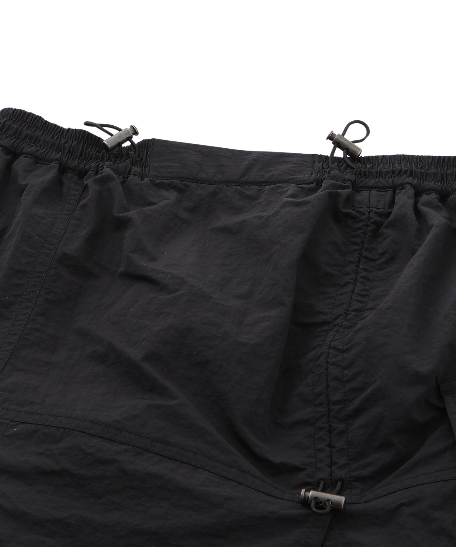 レザーパンピングナイロンミニスカート