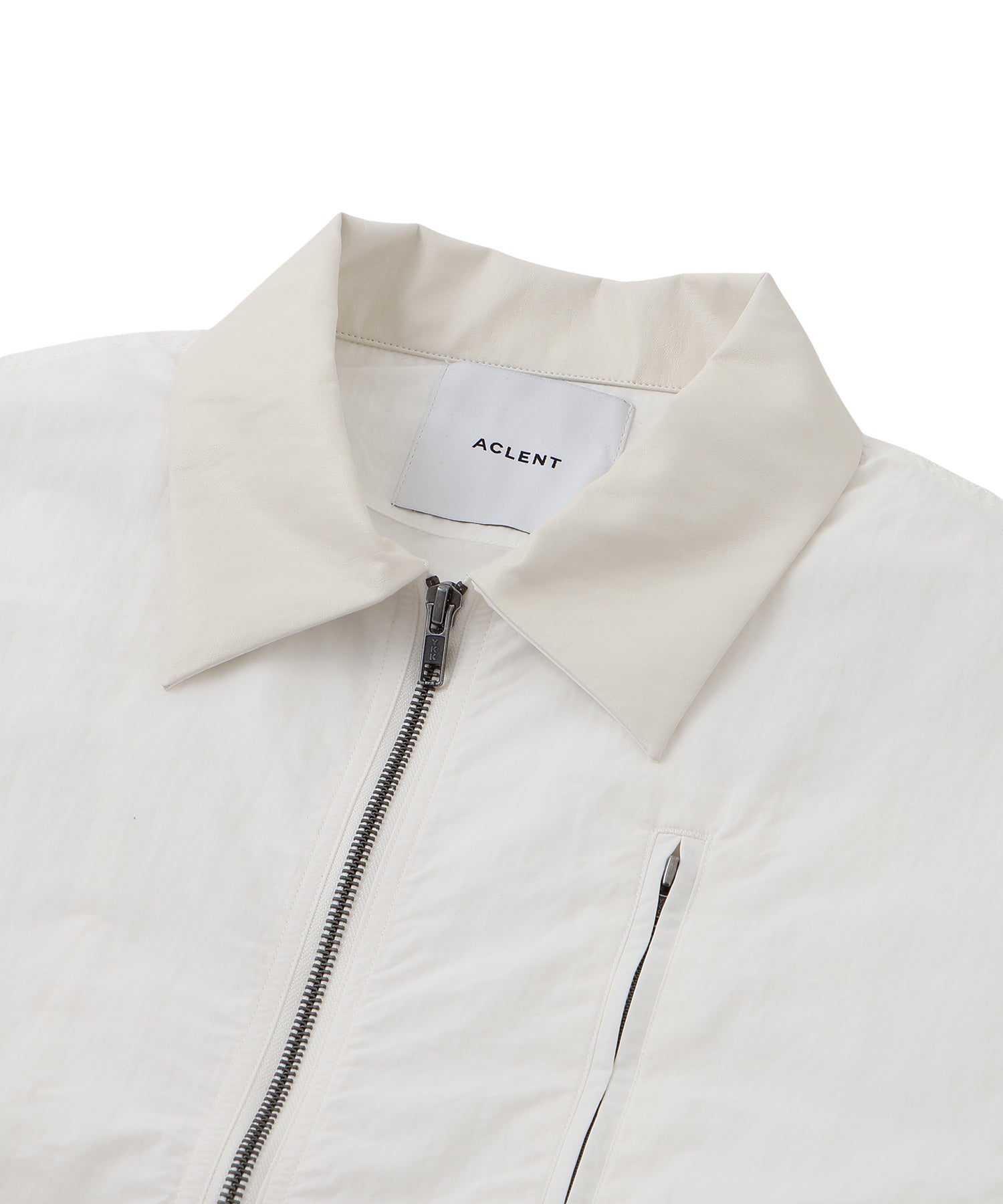 ポイントレザーナイロンコンパクトブルゾン