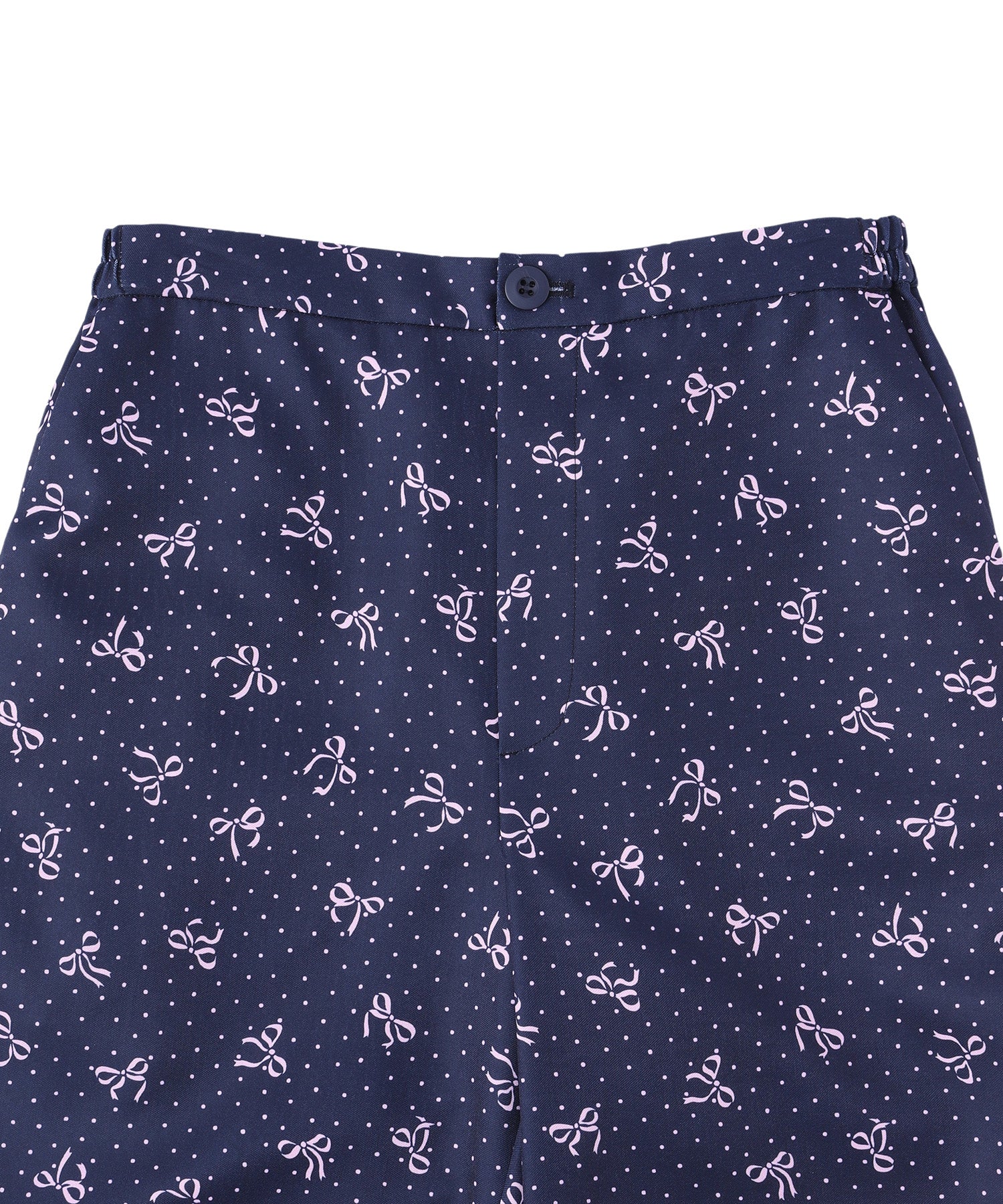 Ribbon pattern slacks pants