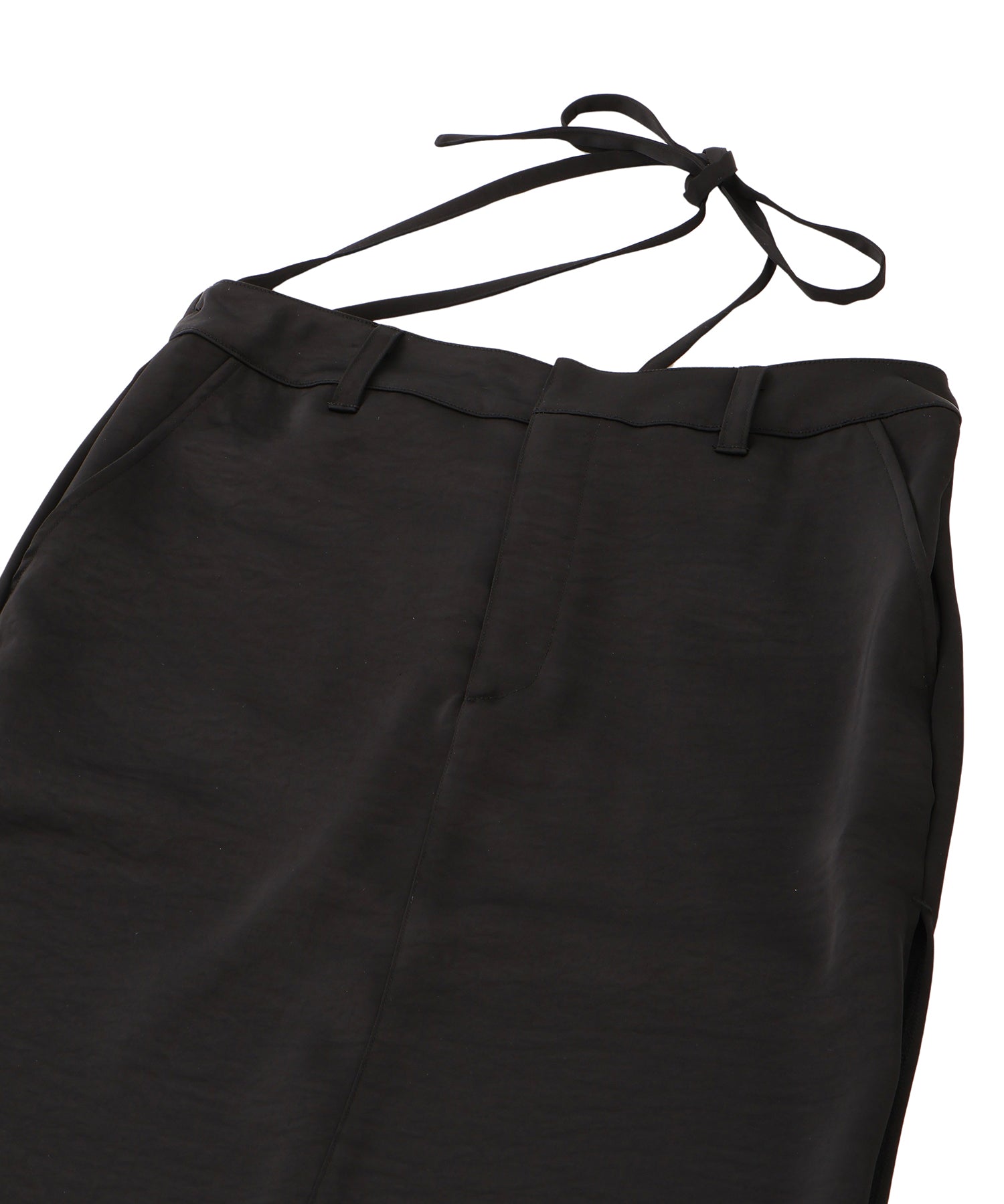 サイドスリットサテンロングスカート