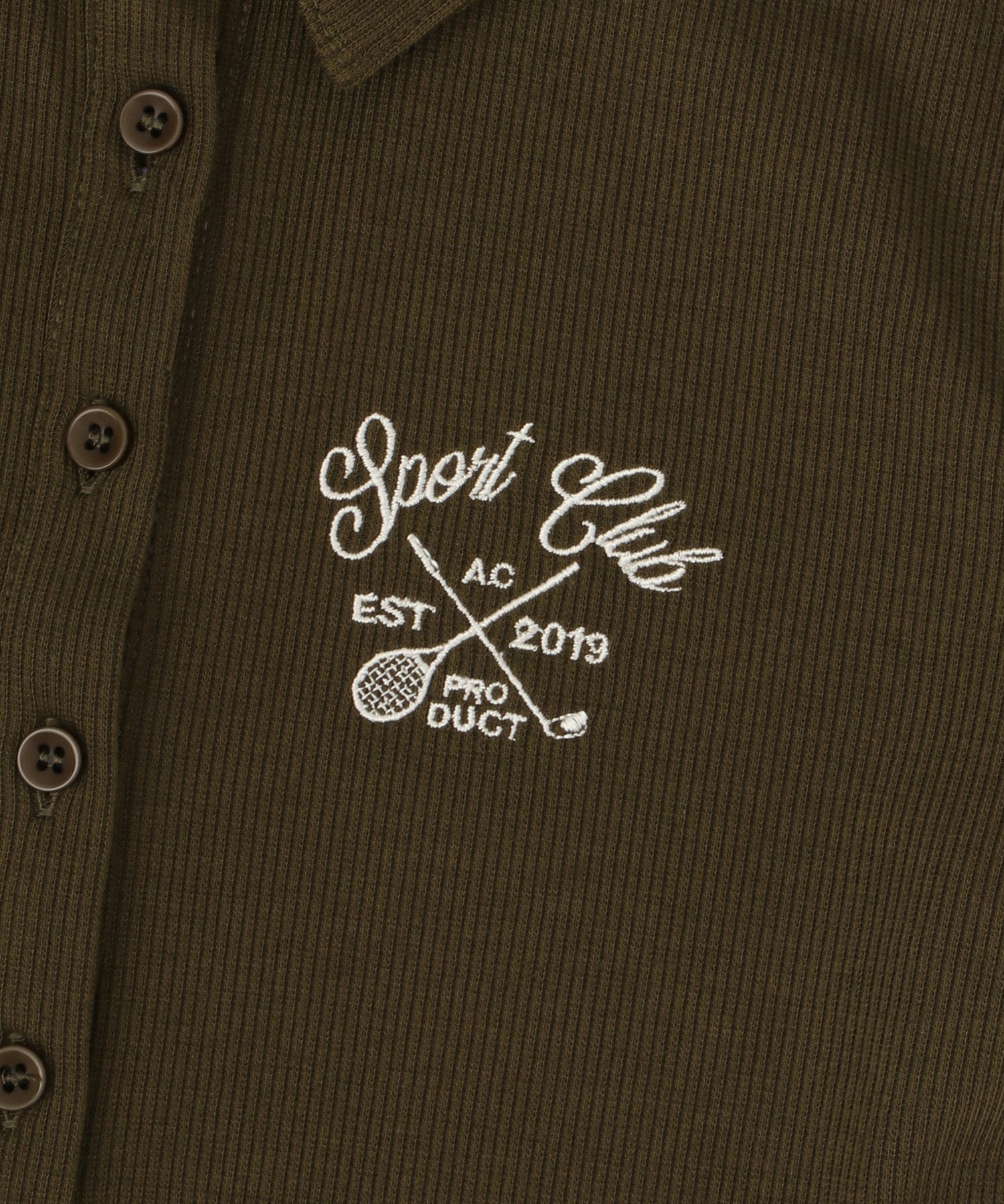 エンブロイダリーポロリブミニドレス