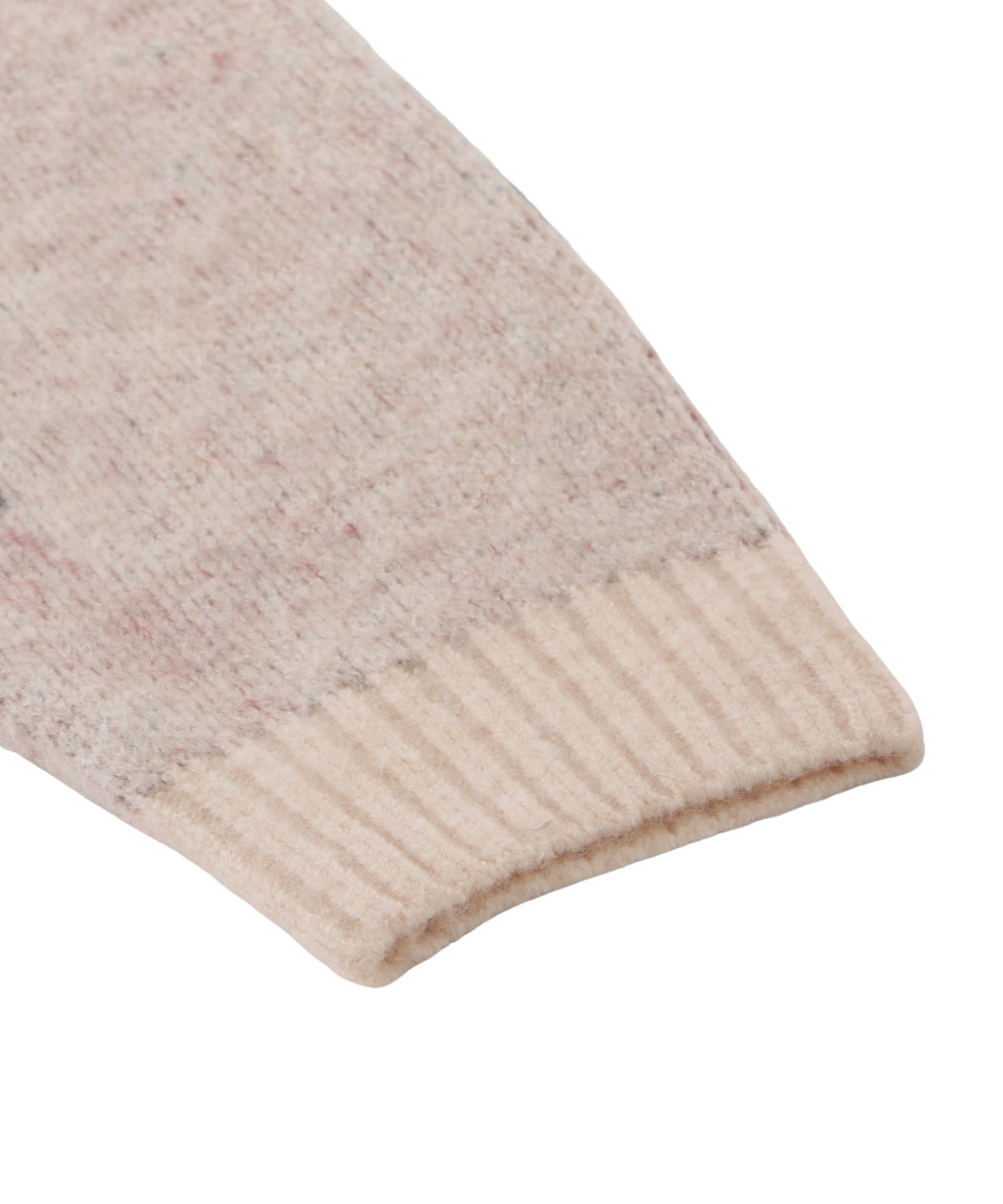 フラワージャガードルーズニット