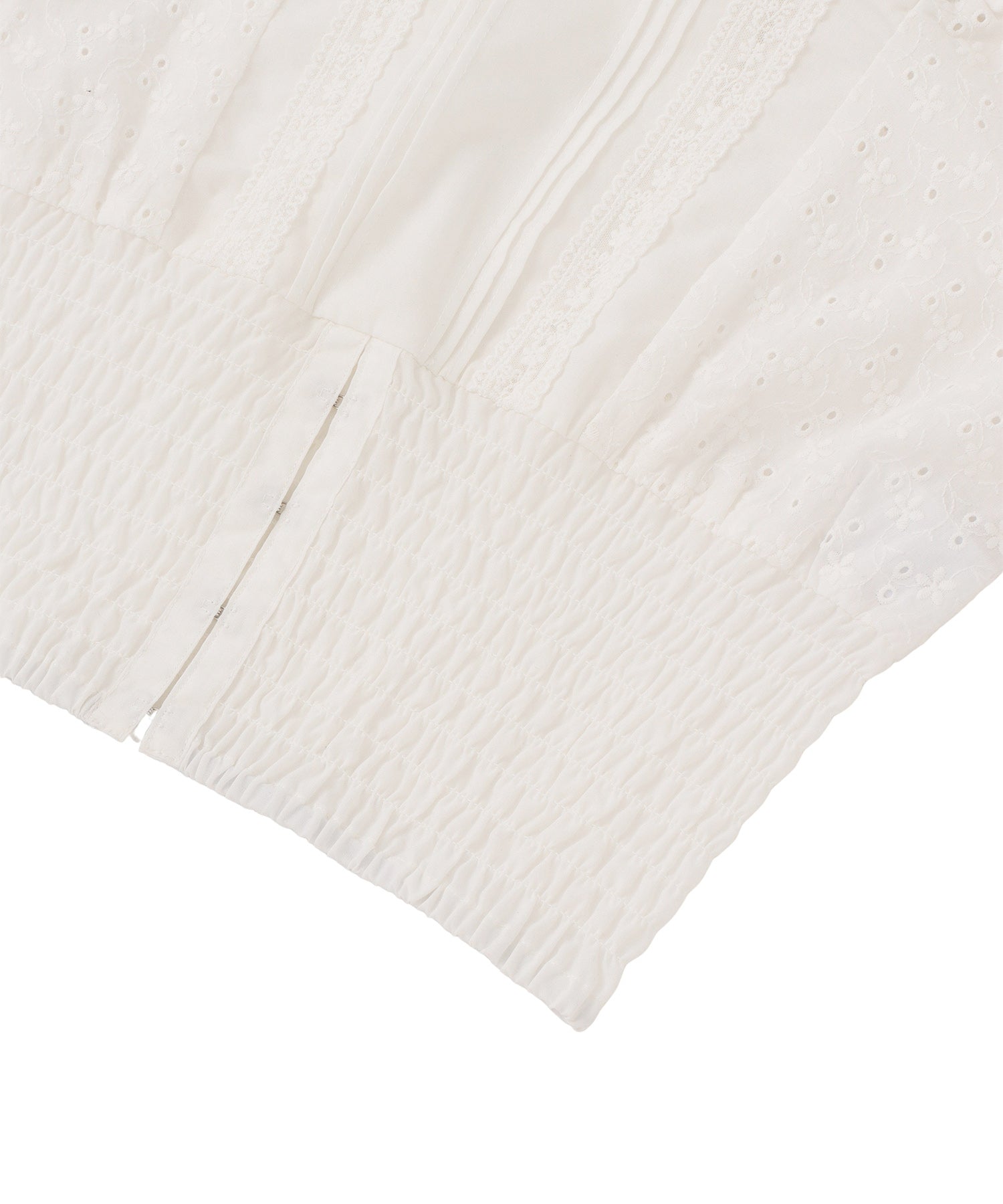 コットンレース2wayブラウス