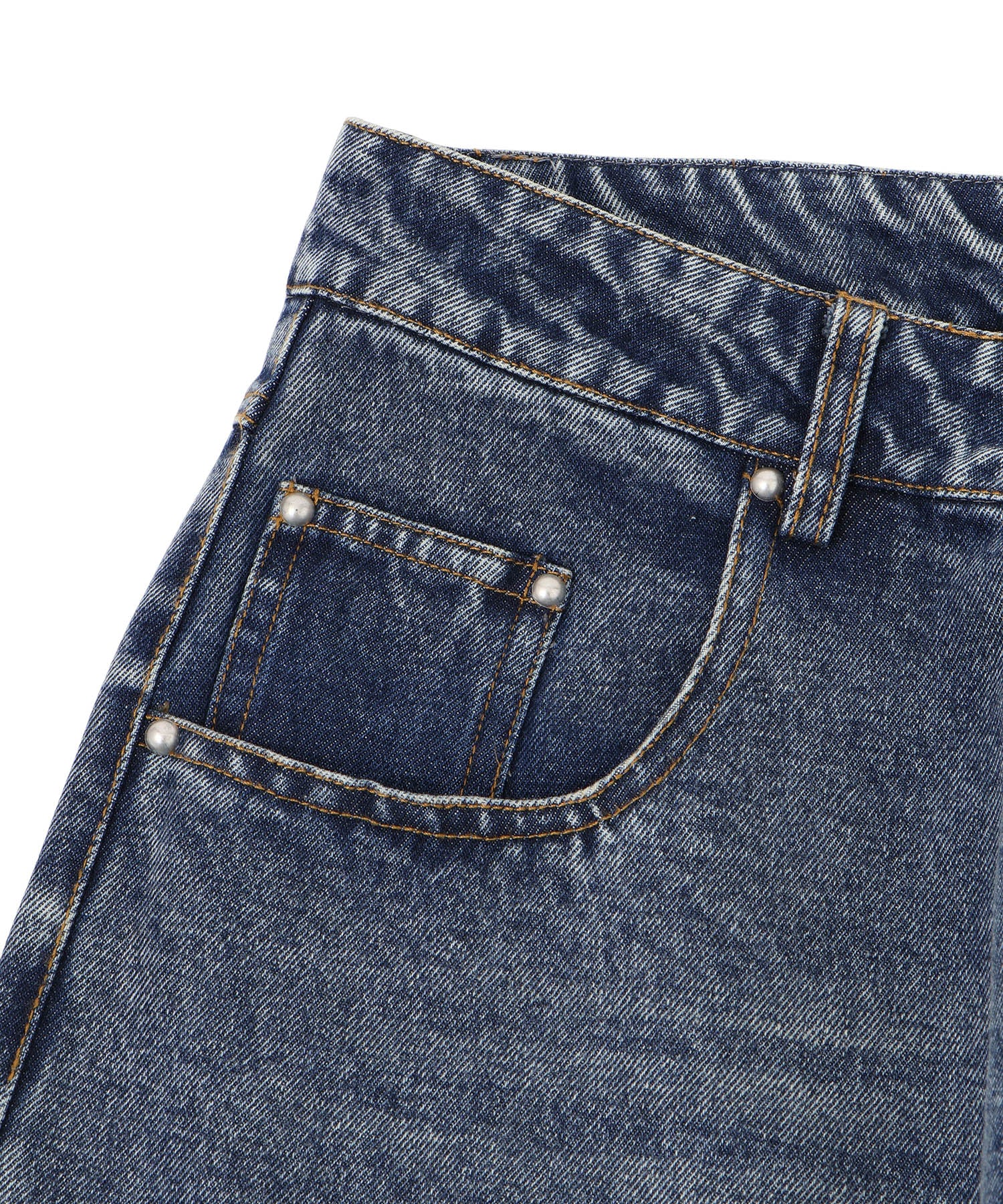 ストレートJ/Wスタッズデニムパンツ