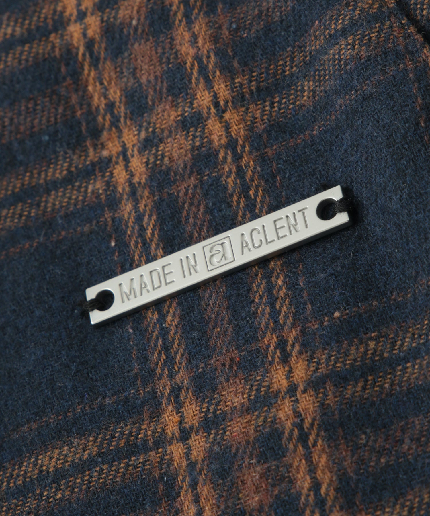 Loose straight check pants