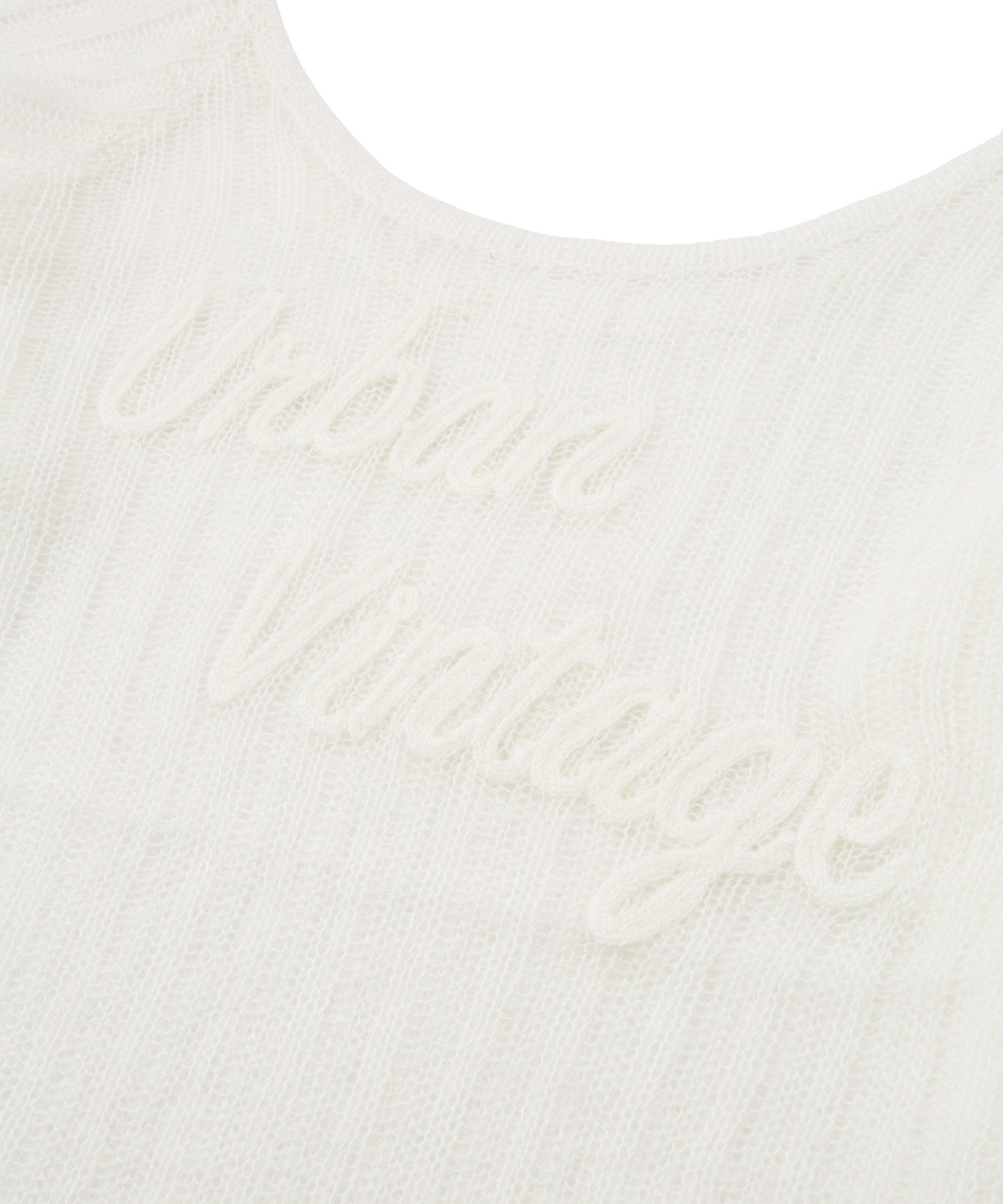 オープンワークロゴルーズニット