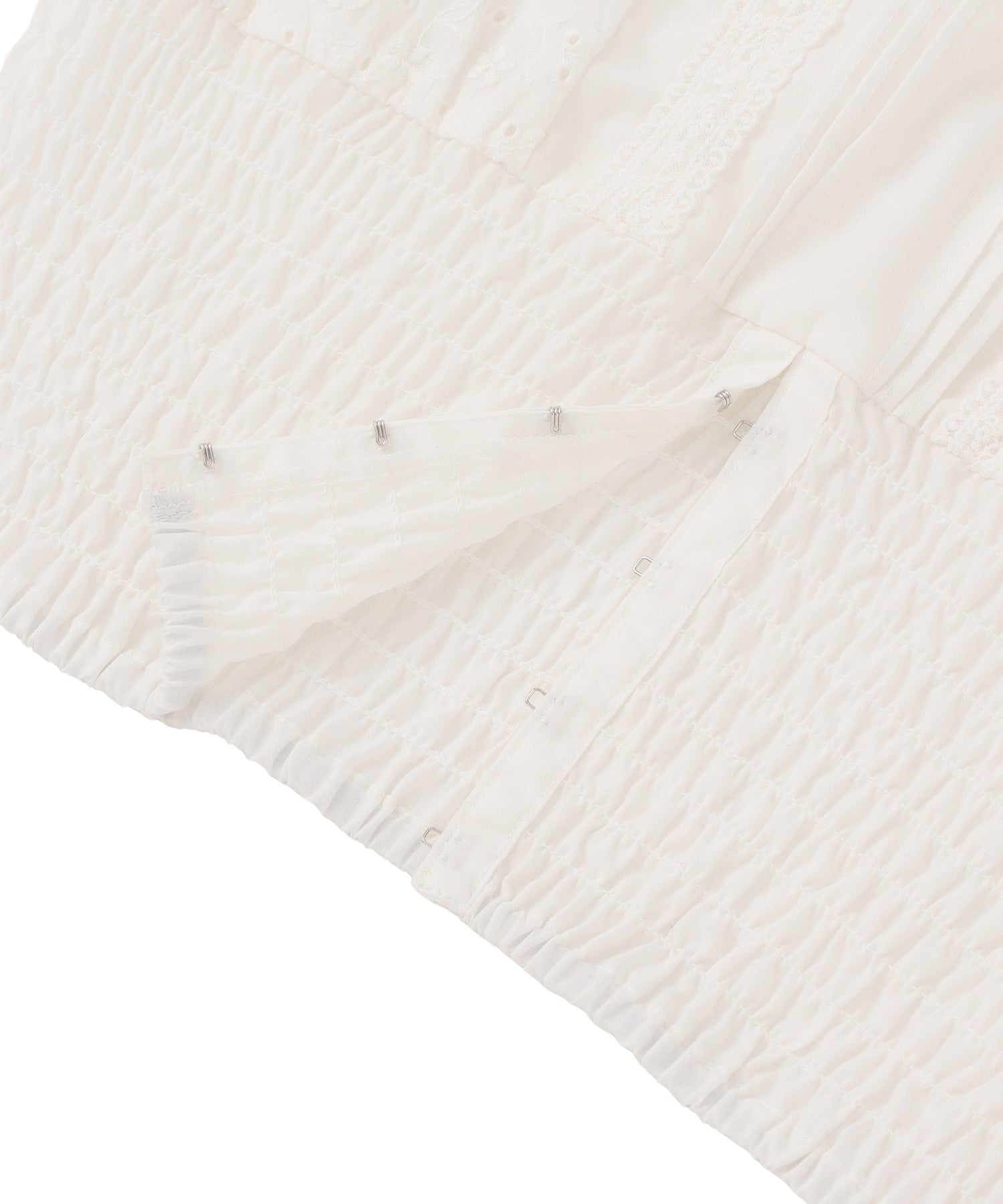 コットンレース2wayブラウス