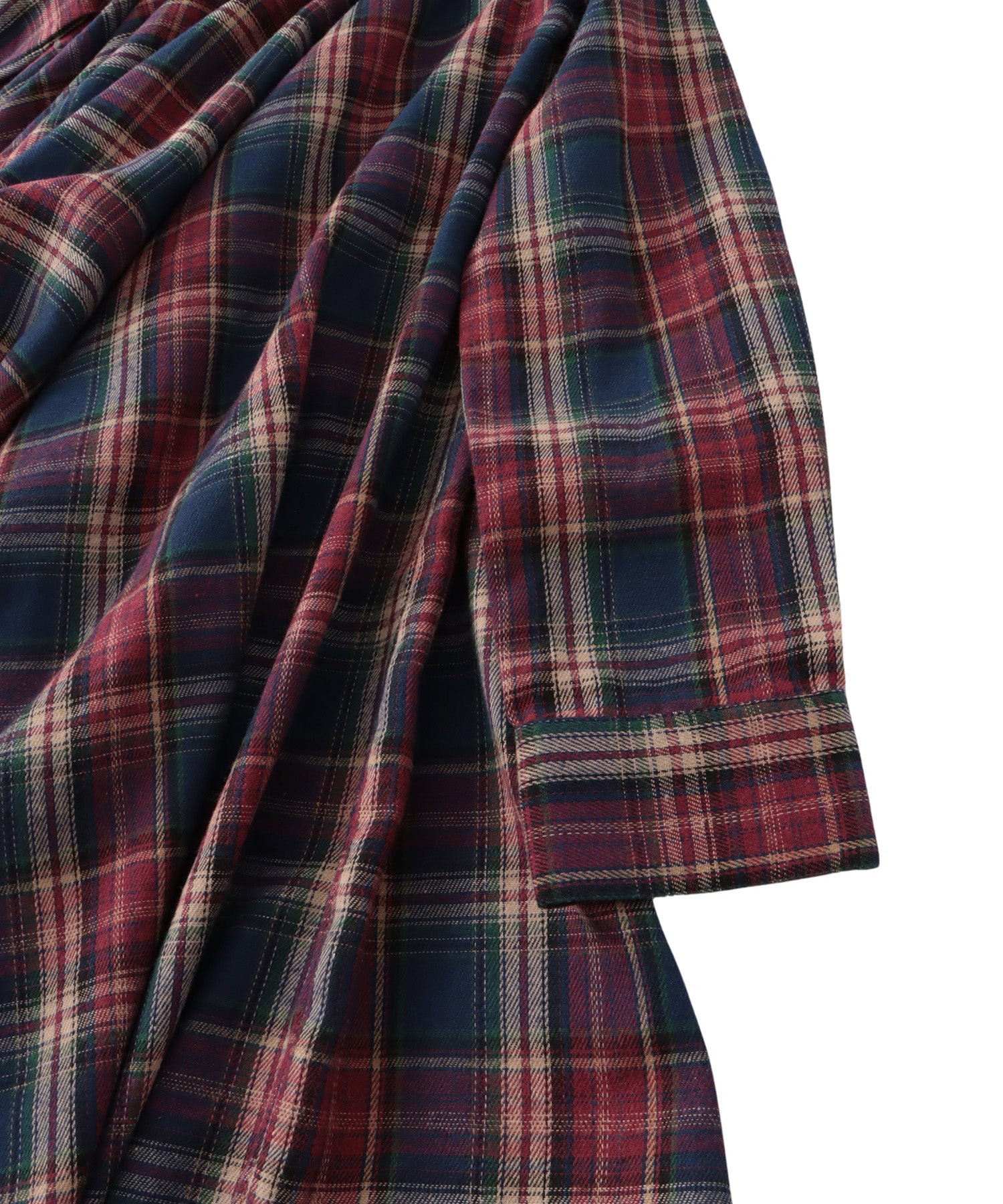 アシンメトリーチェックロングスカート