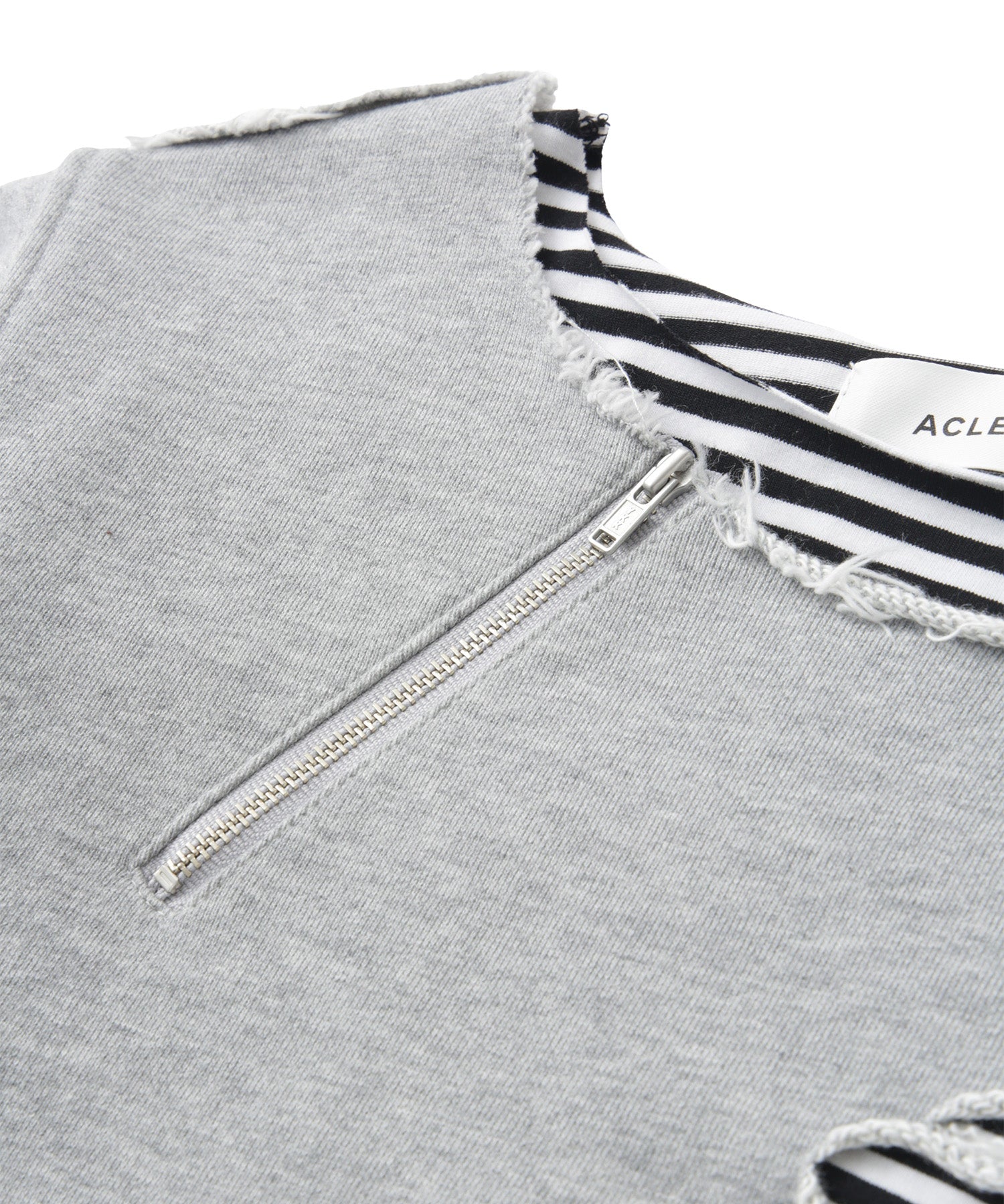 レイヤードダメージボーダートップス